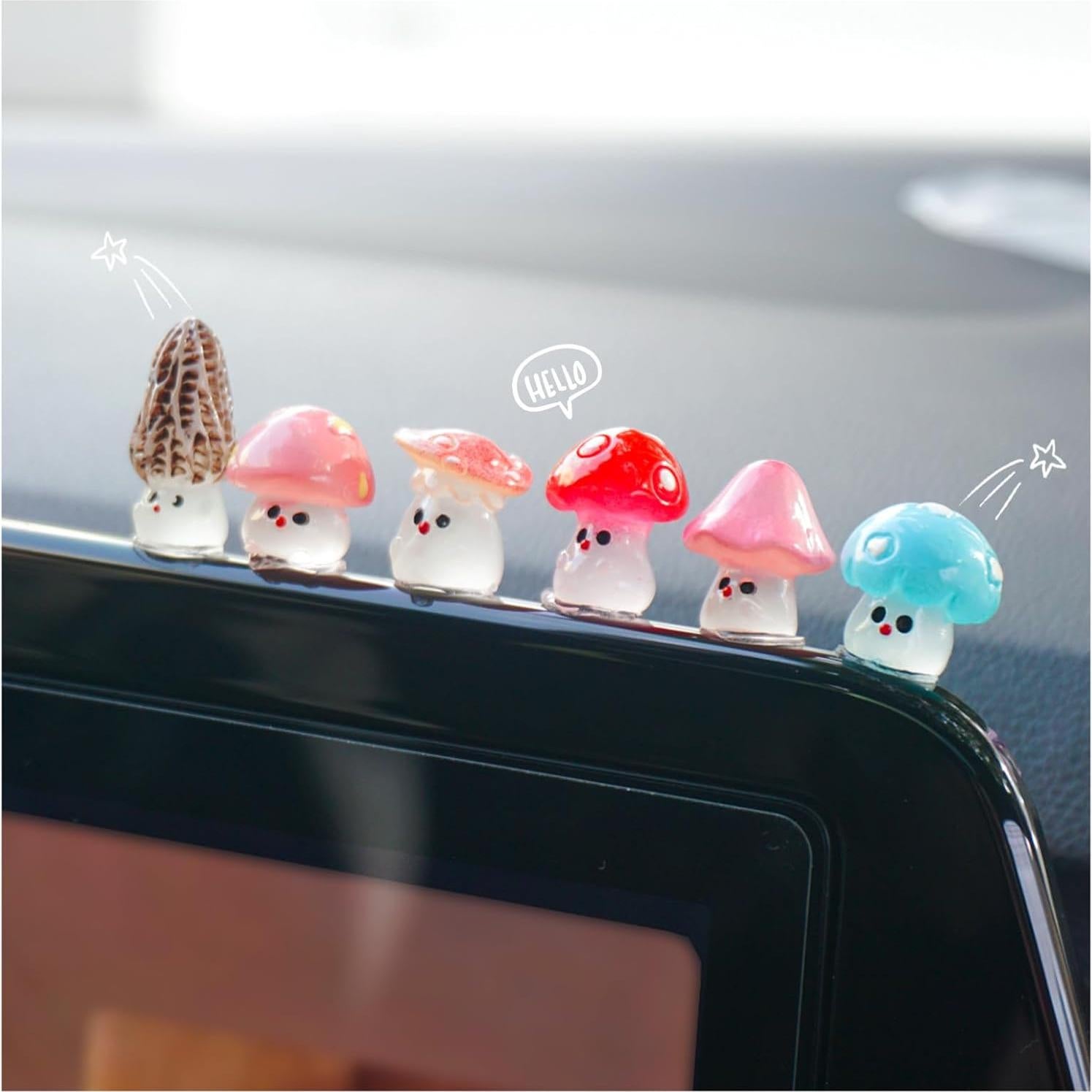 Adornos Luminiscentes SuperKaKa para Espejo Retrovisor - Set 6 Piezas