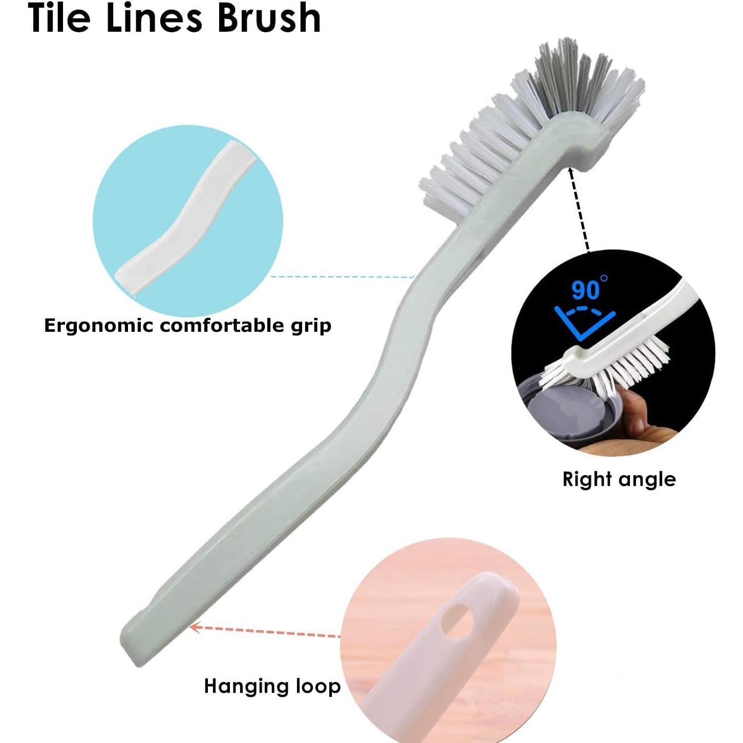 Juego de 4 cepillos de limpieza Dearjana para azulejos