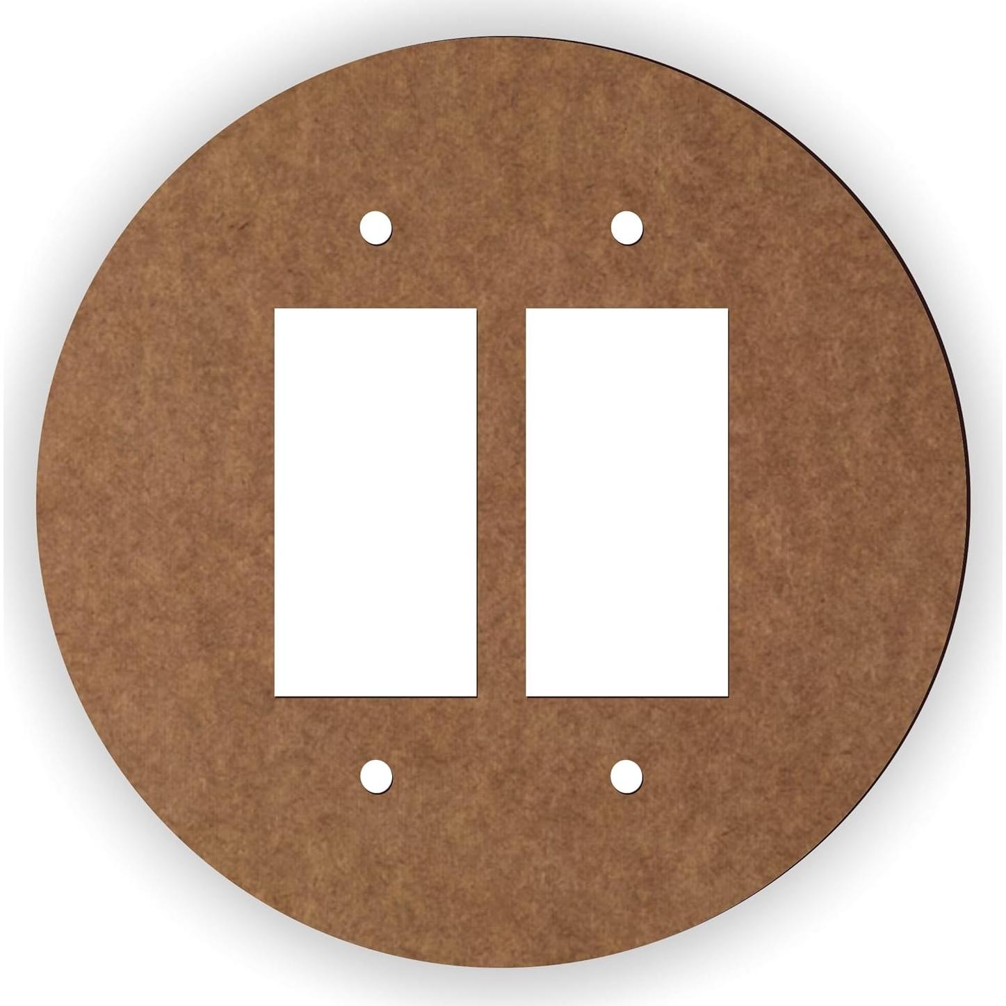 Cubierta de Placa de Interruptor Doble Rocker Sam Sandor Blanca