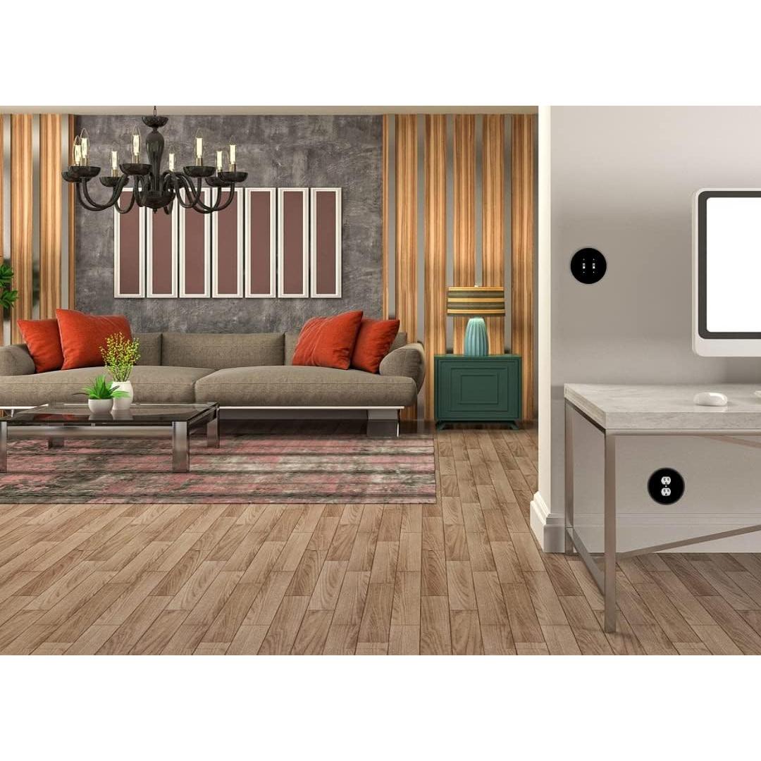 Cubierta de Placa de Interruptor Doble Rocker Sam Sandor Blanca