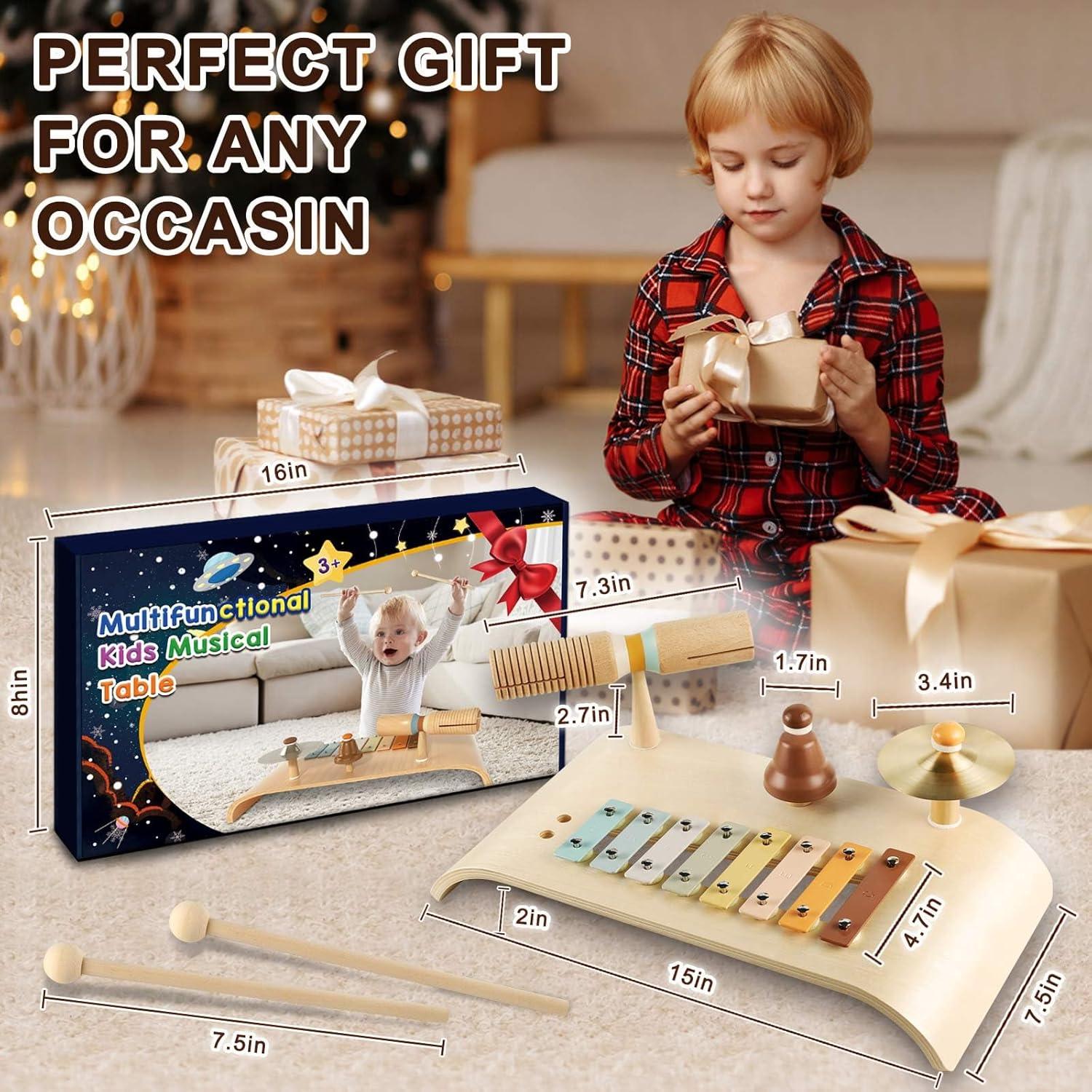 Conjunto de Tambores LOOIKOOS para Niños - Juguetes Musicales Montessori