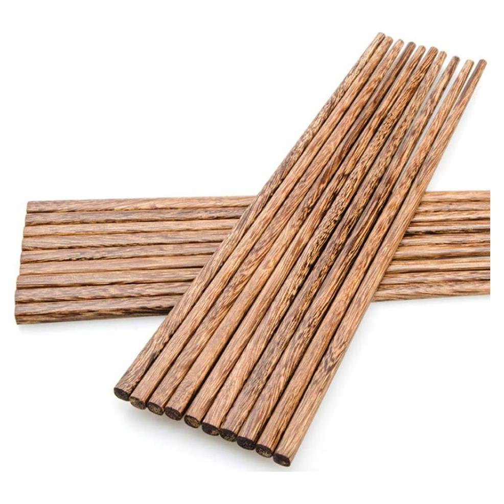 Set de 10 Pares de Palillos de Madera Ecológicos 25 cm