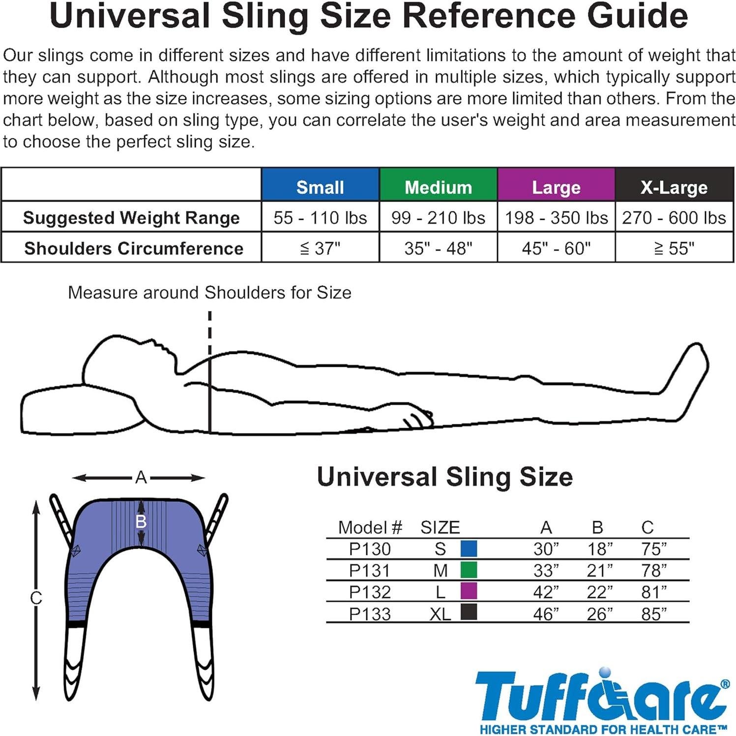Eslinga de Paciente Universal Tuffcare Pequeña con Reposacabezas