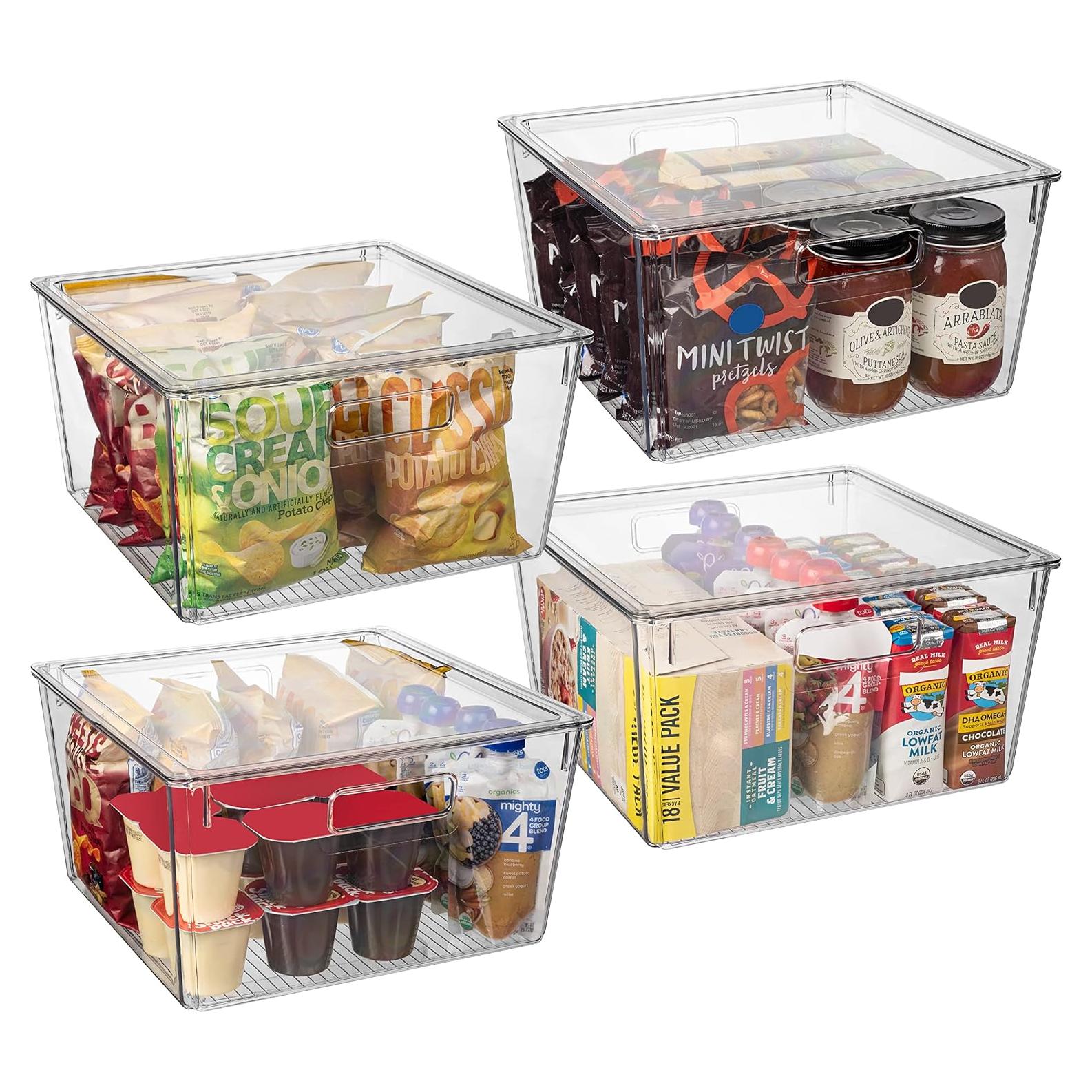 Bins de Almacenamiento de Plástico CLEARSPACE XL - 4 Piezas