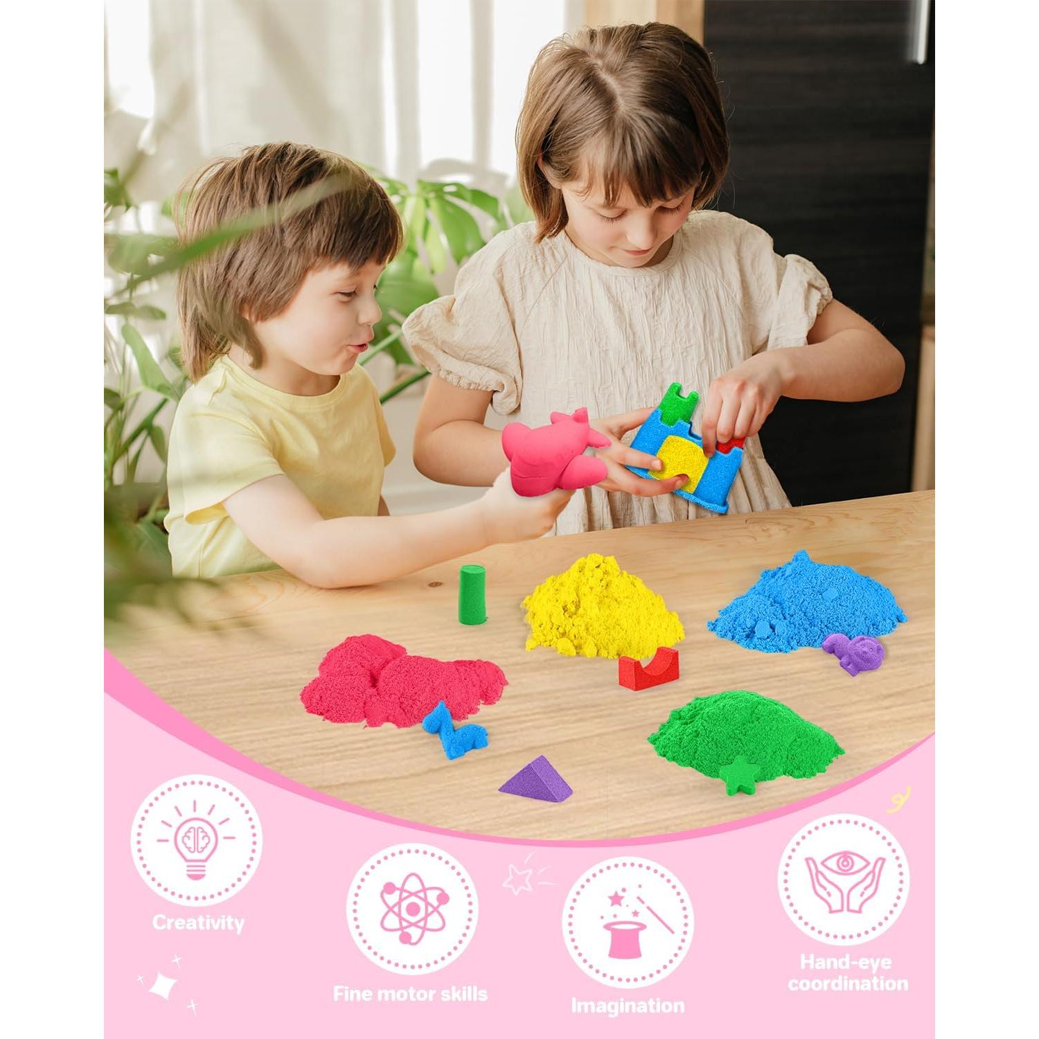 Arena de Juego AtMini 6 Colores 4,99 kg con Bandeja Rosa