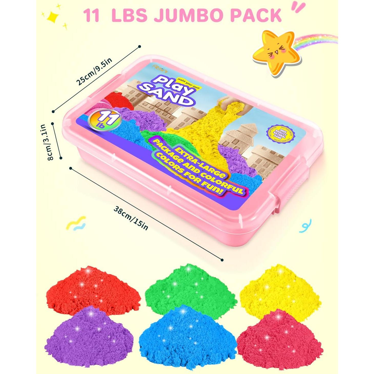 Arena de Juego AtMini 6 Colores 4,99 kg con Bandeja Rosa