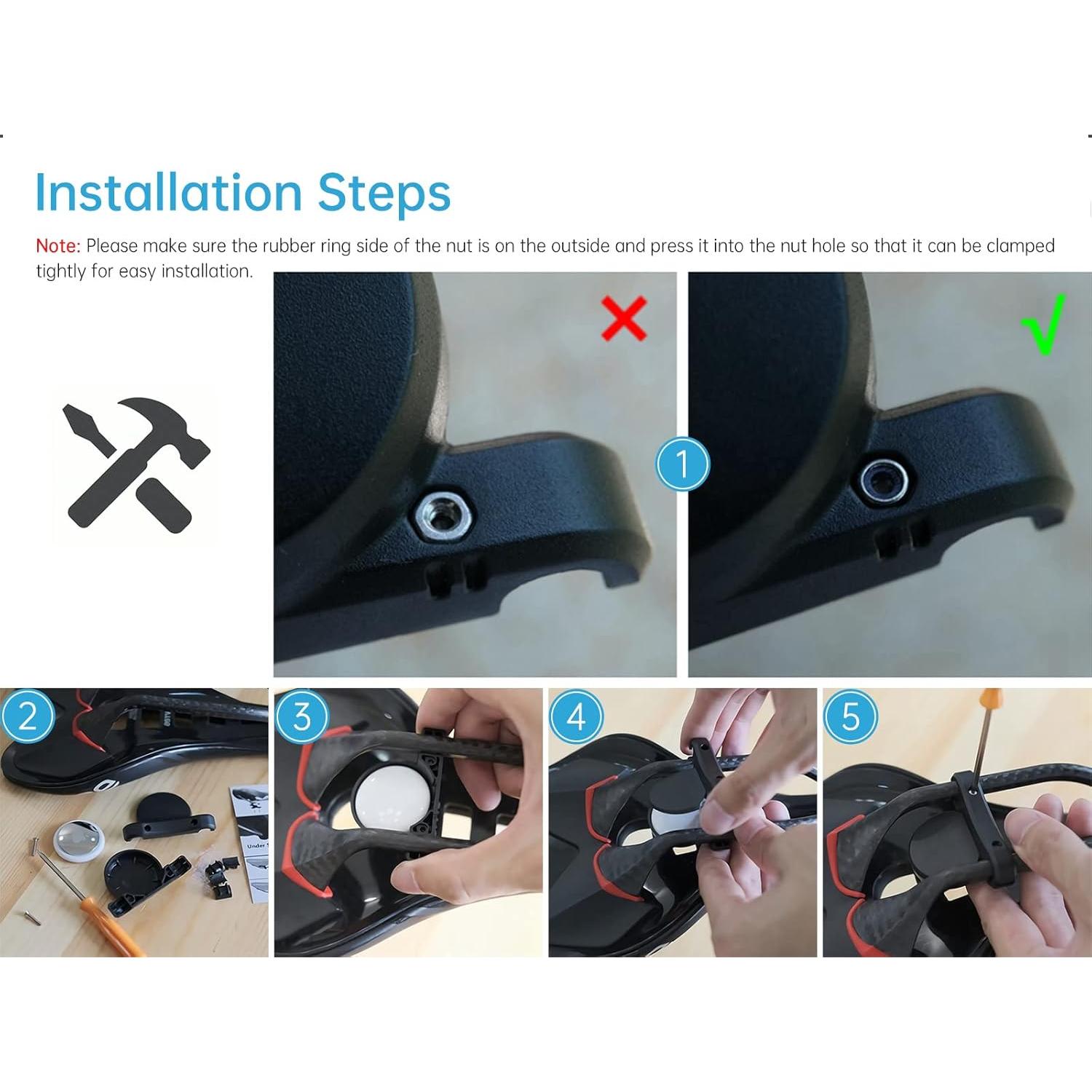 Soporte Oculto para Airtag AMZPILOT Bajo Asiento Bicicleta