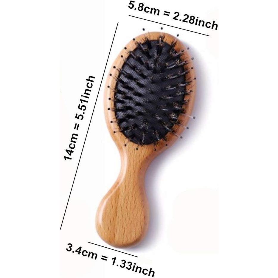 Cepillo de Pelo Mini Textention de Cerda de Jabalí 2 Pcs