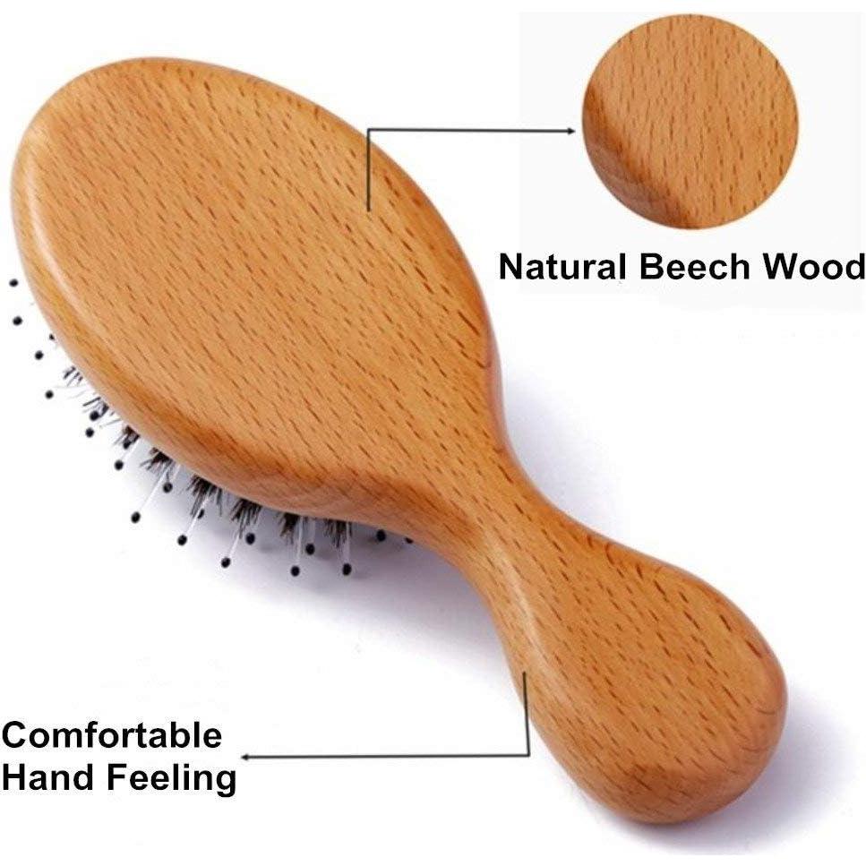 Cepillo de Pelo Mini Textention de Cerda de Jabalí 2 Pcs