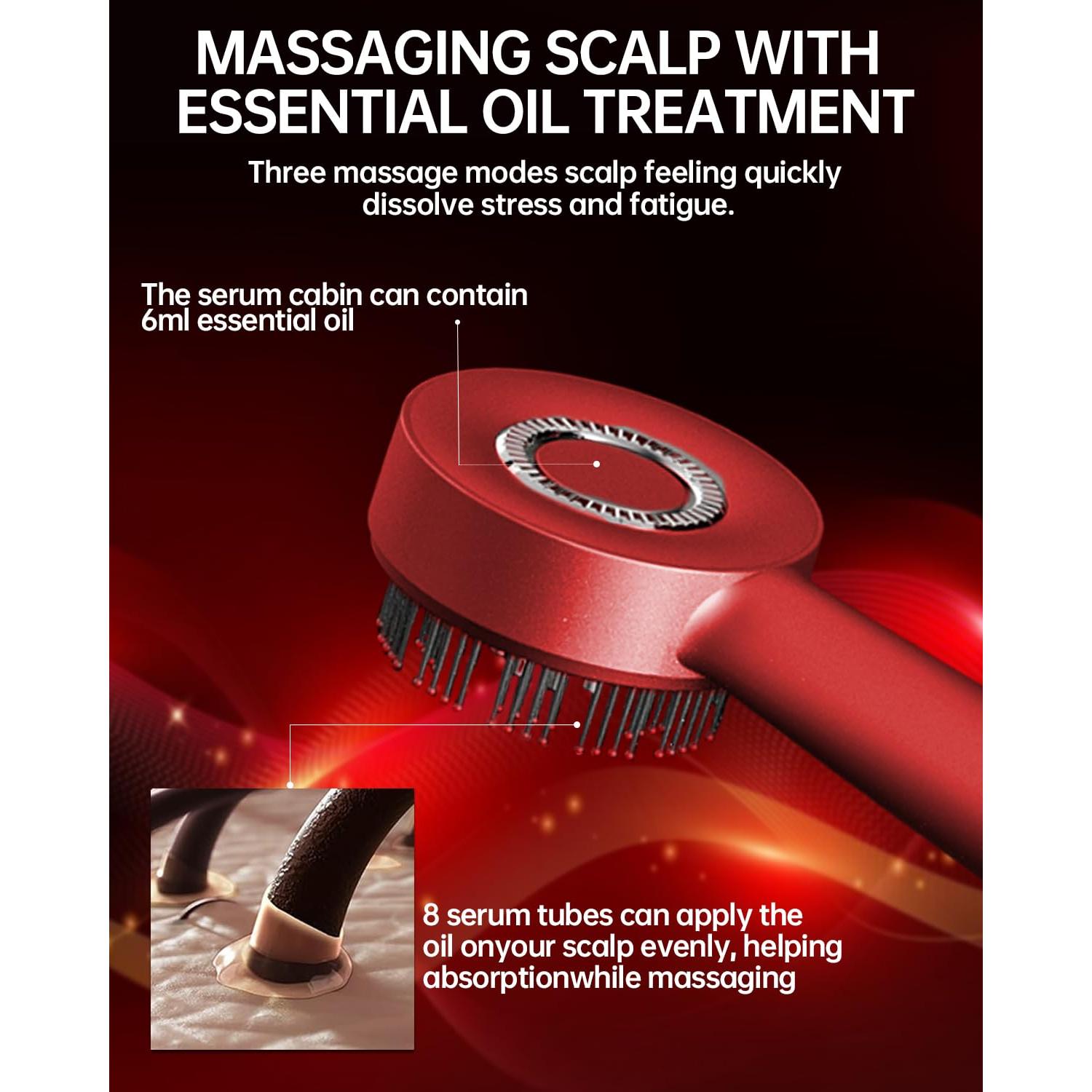 Aplicador de Aceite para Cabello Eléctrico Yijingxuan Rojo IPX7