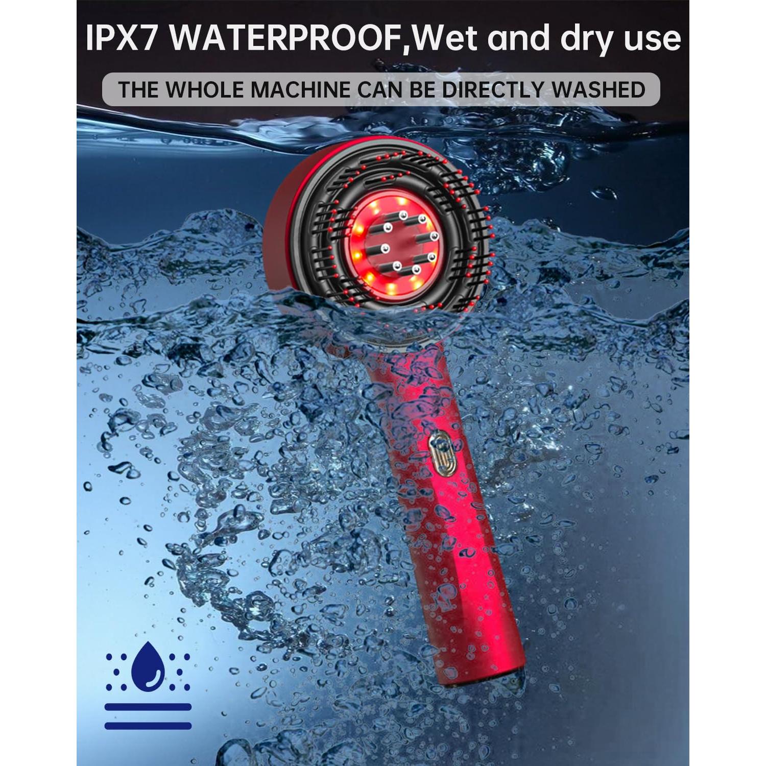 Aplicador de Aceite para Cabello Eléctrico Yijingxuan Rojo IPX7