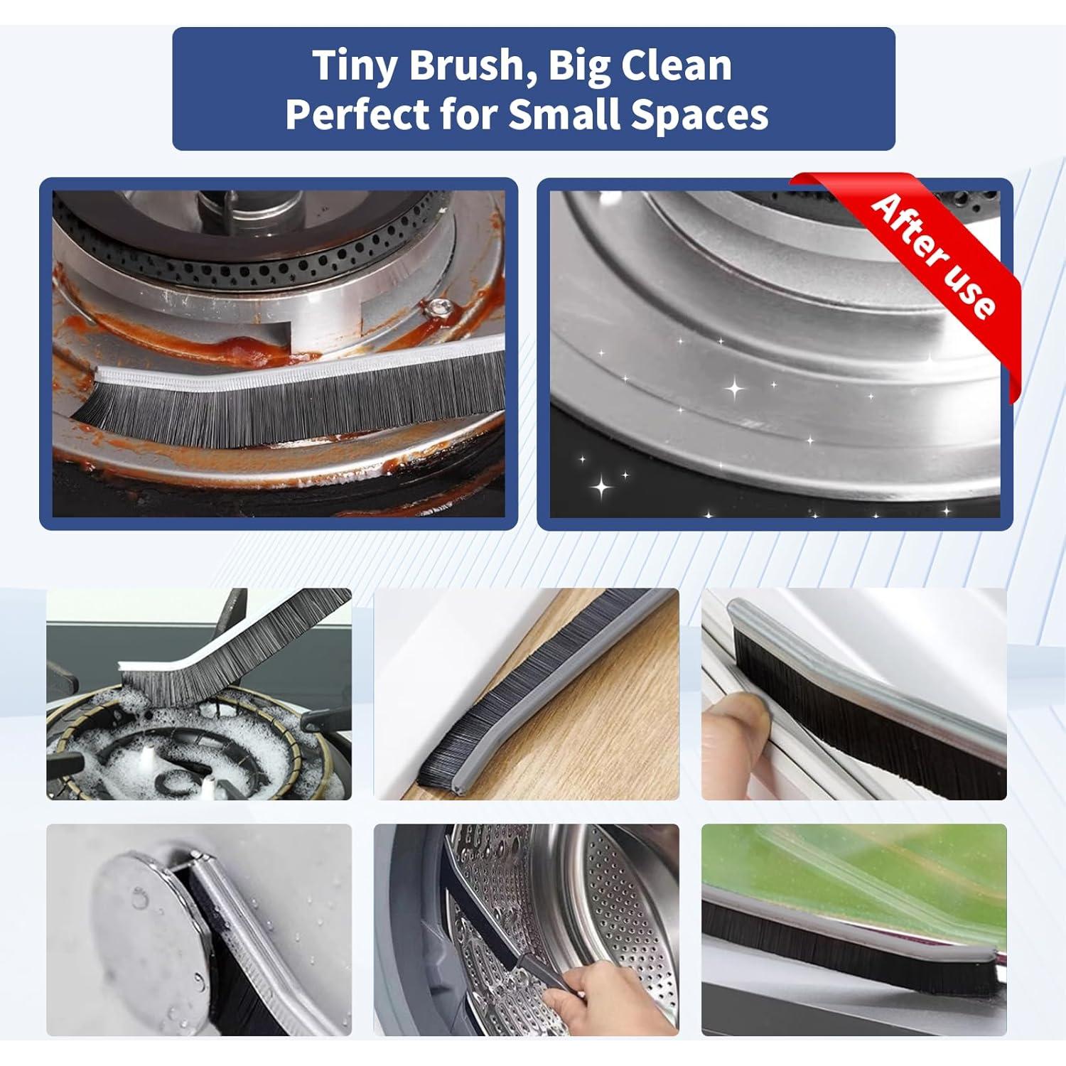 3 Cepillos de Limpieza Miccilot - Mango Largo y Cerdas Firmes