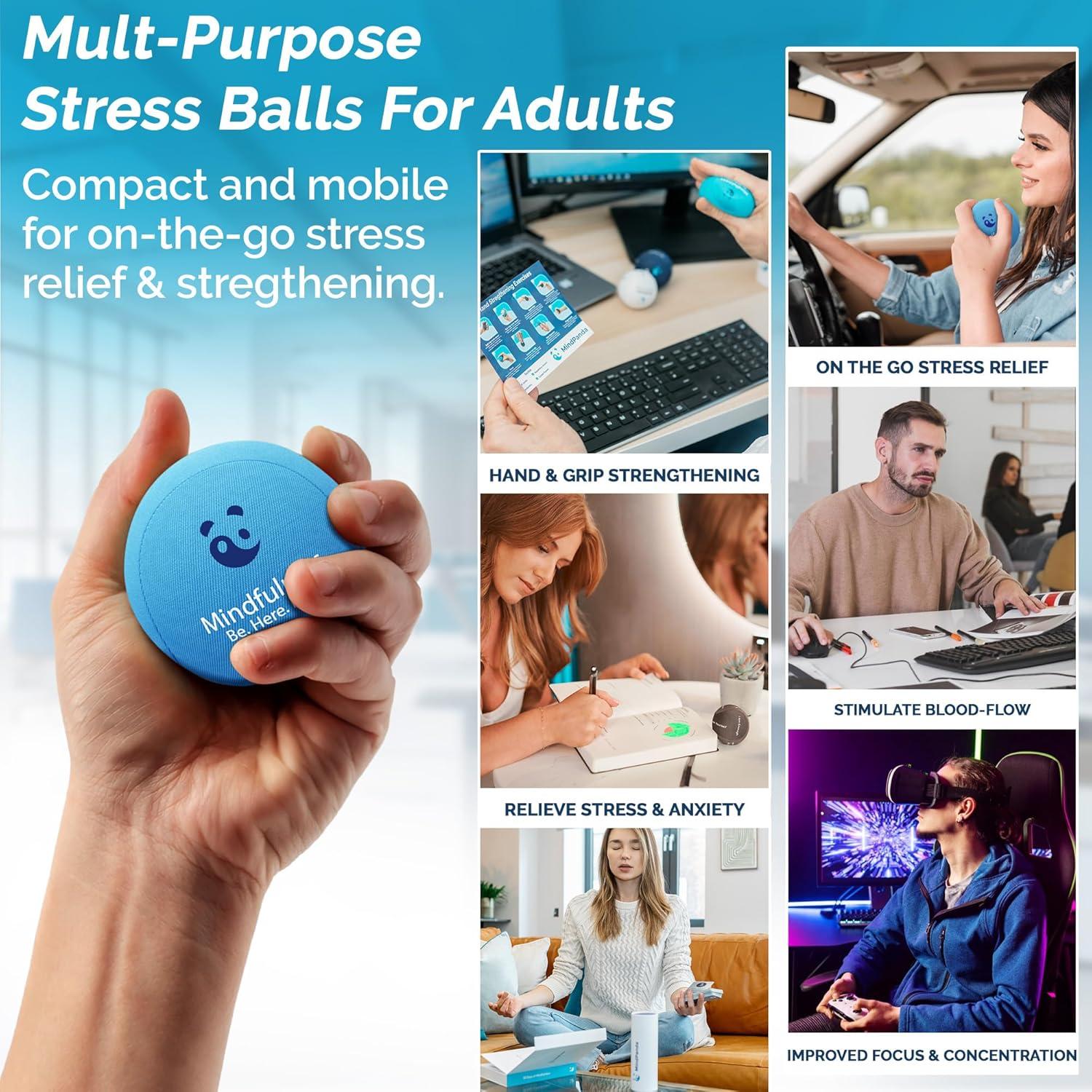 Bolas de Estrés MindPanda - 3 Densidades para Alivio