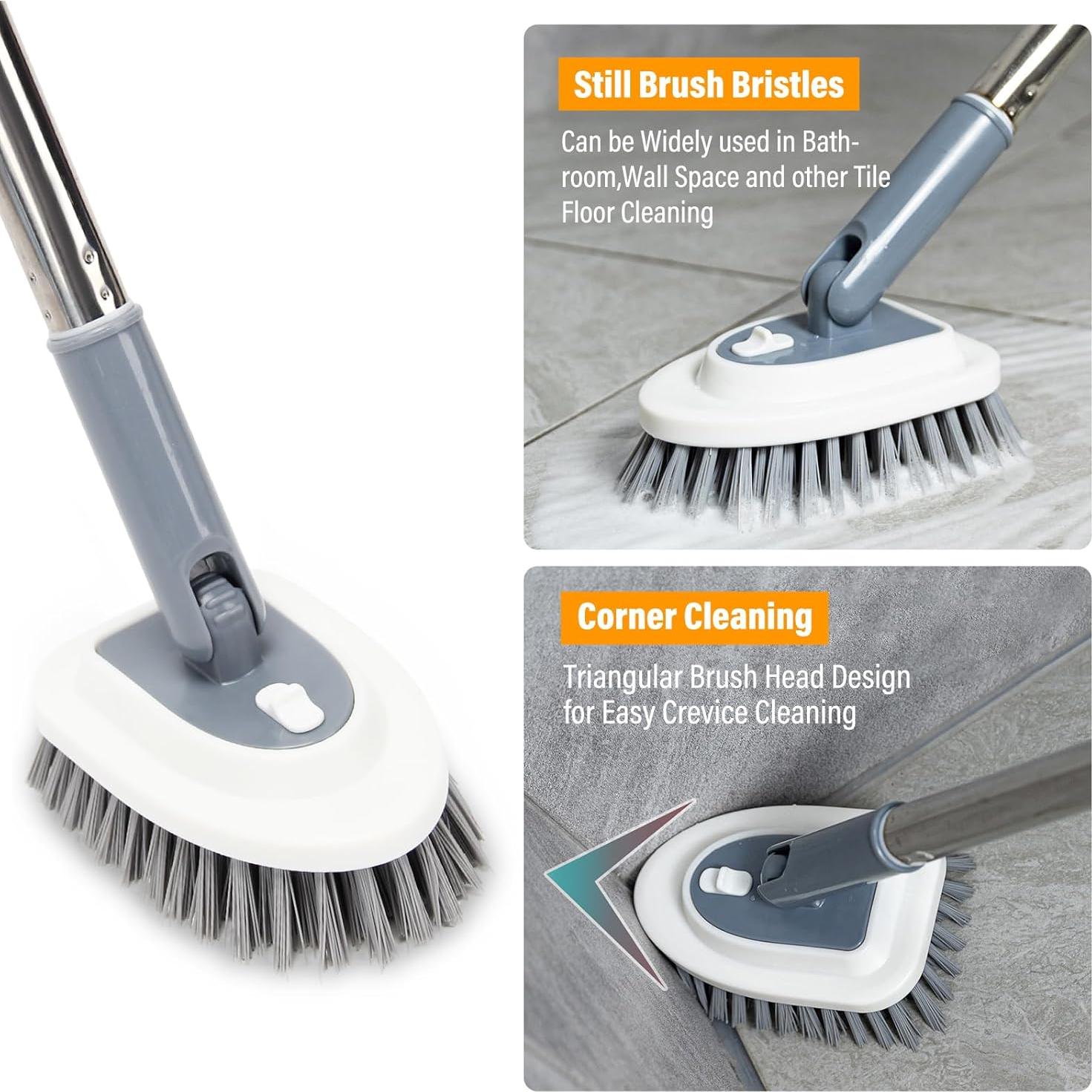 Cepillo de limpieza 4 en 1 Sayene con mango ajustable