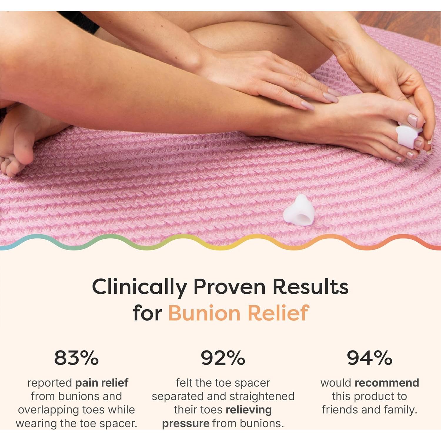 Separadores de Dedos de Gel ZenToes para Juanetes - 4 Piezas