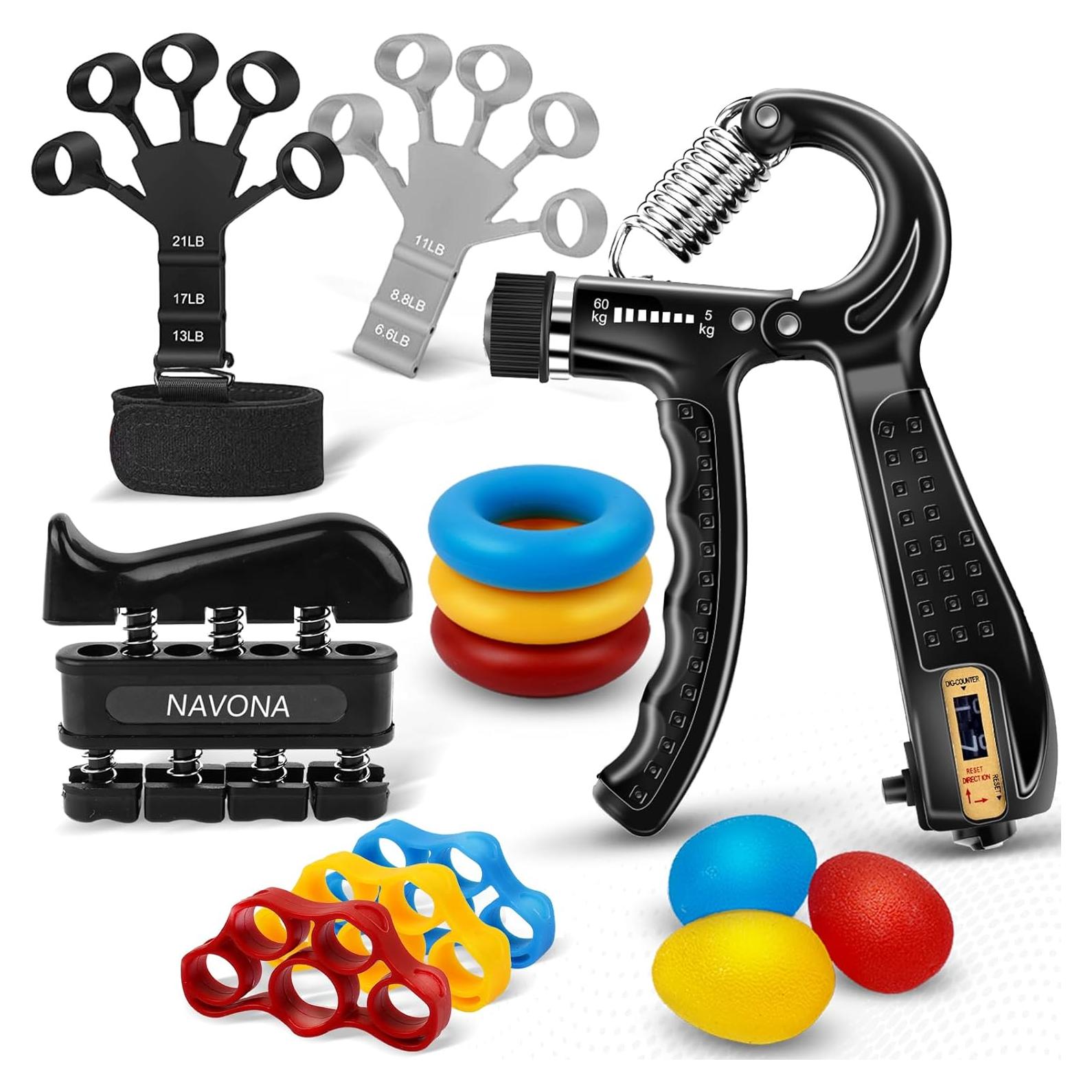 Kit de Entrenamiento de Fuerza de Agarre Navona 13 Piezas