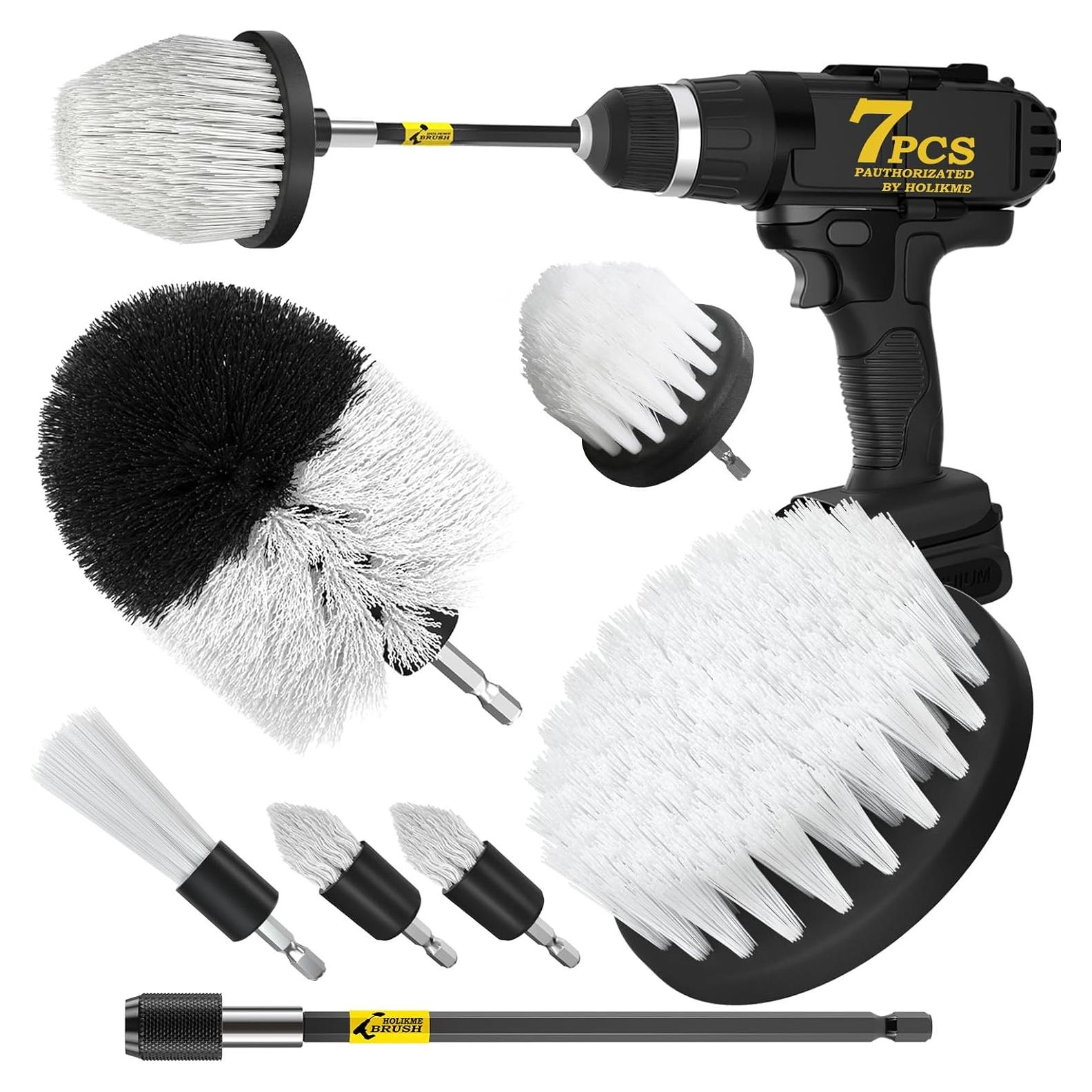 Holikme Kit de Cepillos para Taladro - 7 Accesorios de Limpieza