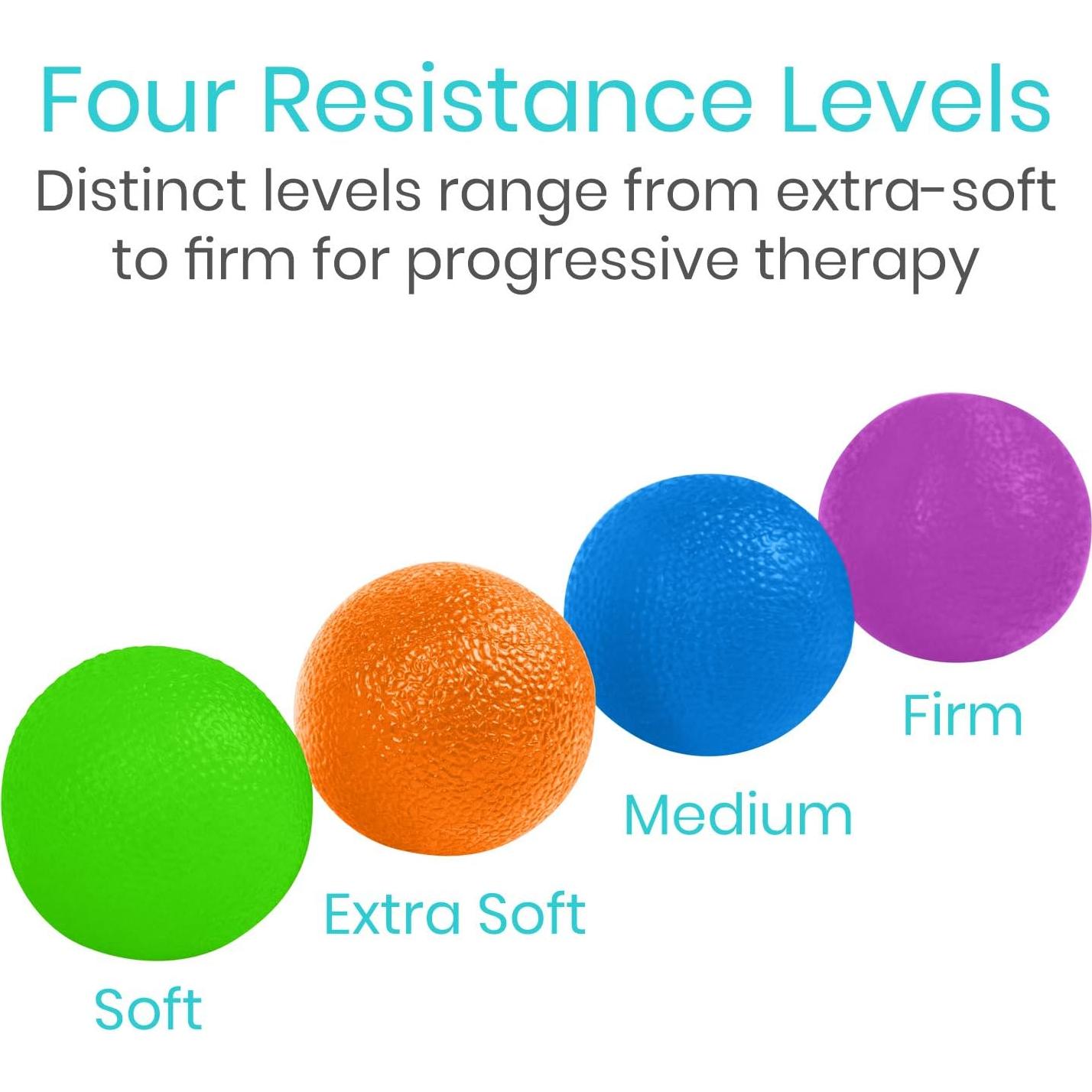Bolas Squeeze Vive RHB1031 para Terapia de Mano - 4 Resistencias