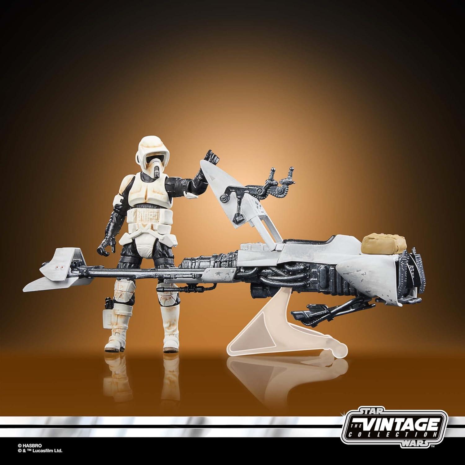 Bicicleta Speeder Star Wars Hasbro Scout Trooper y Grogu