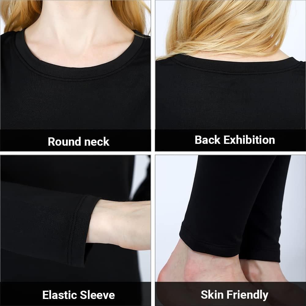 Conjunto Ropa Interior Térmica HEROBIKER Mujeres Negro