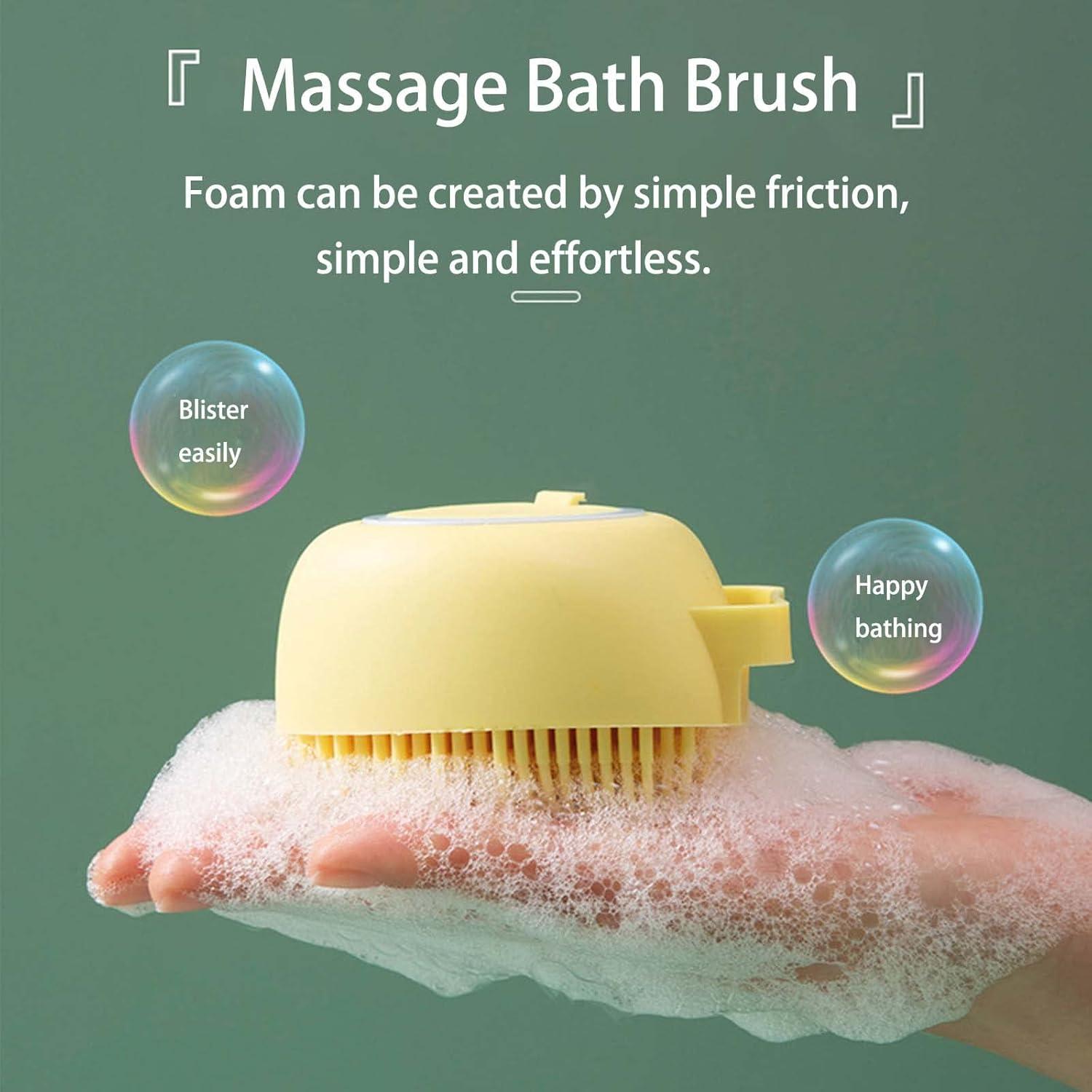 Cepillo de Baño para Perros LRHINETAR Azul con Dispensador