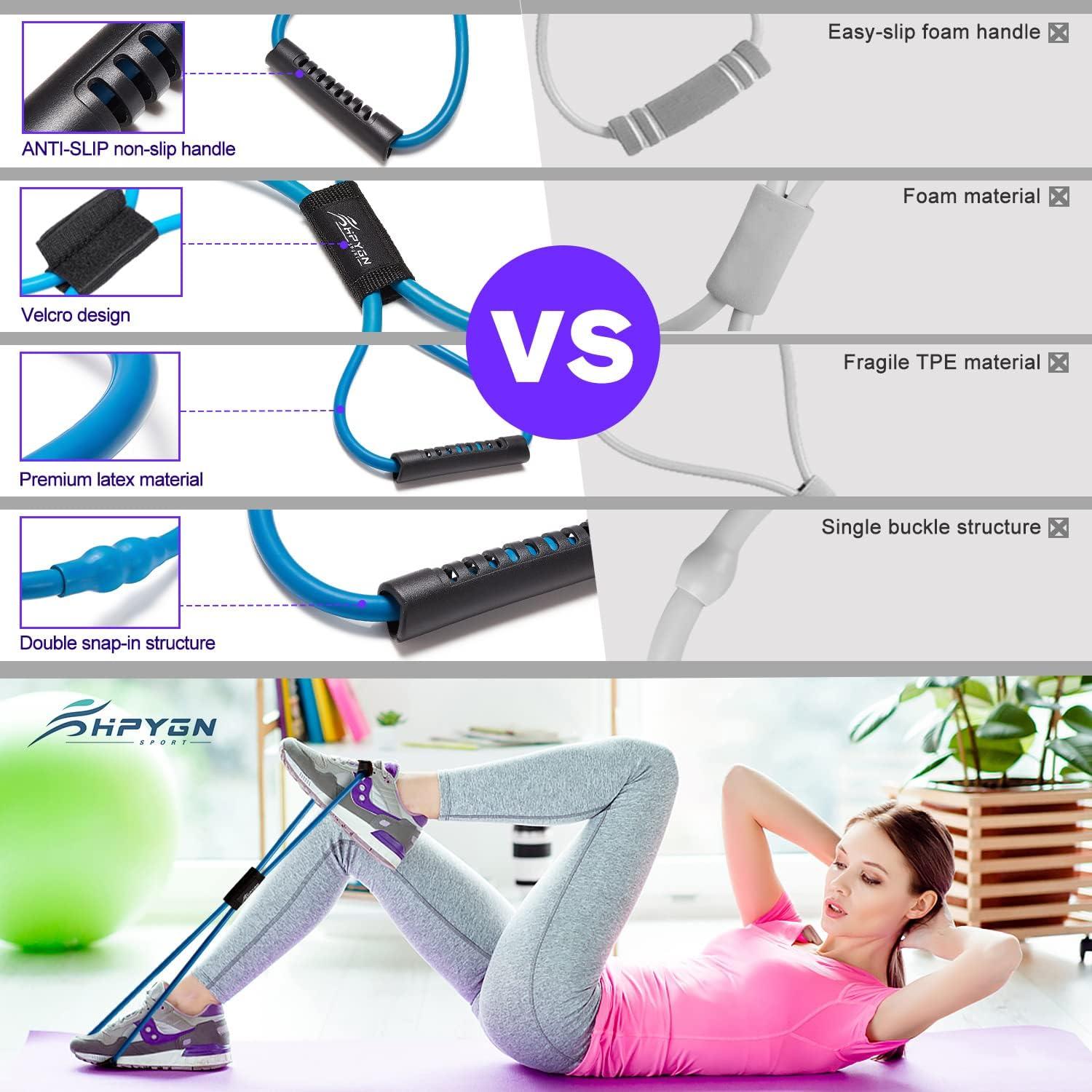 Bandas de Resistencia HPYGN Cuerda Elástica 8 para Fitness