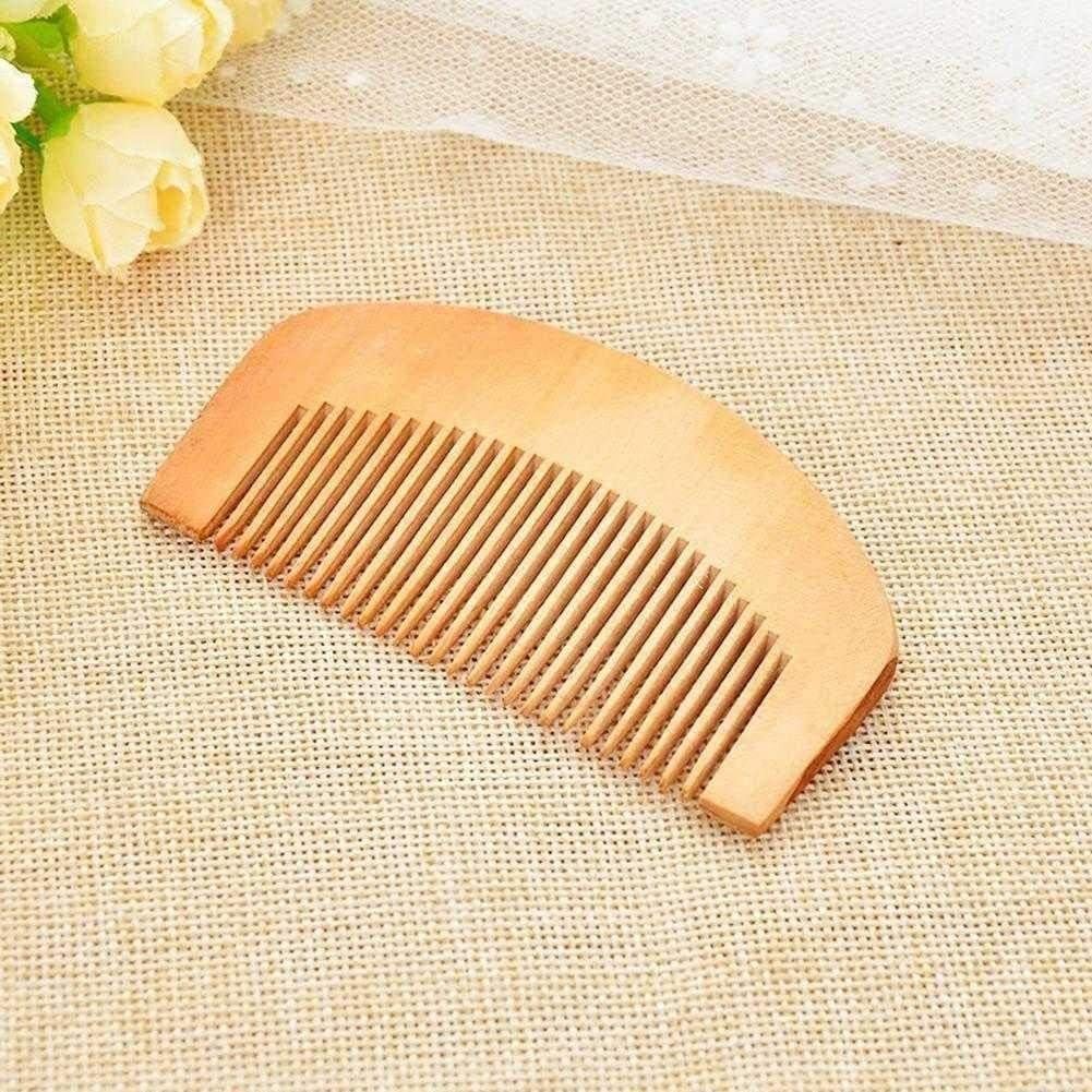 Peine de Madera Natural DPWOUM 2 Pcs Antiestático para Cabello