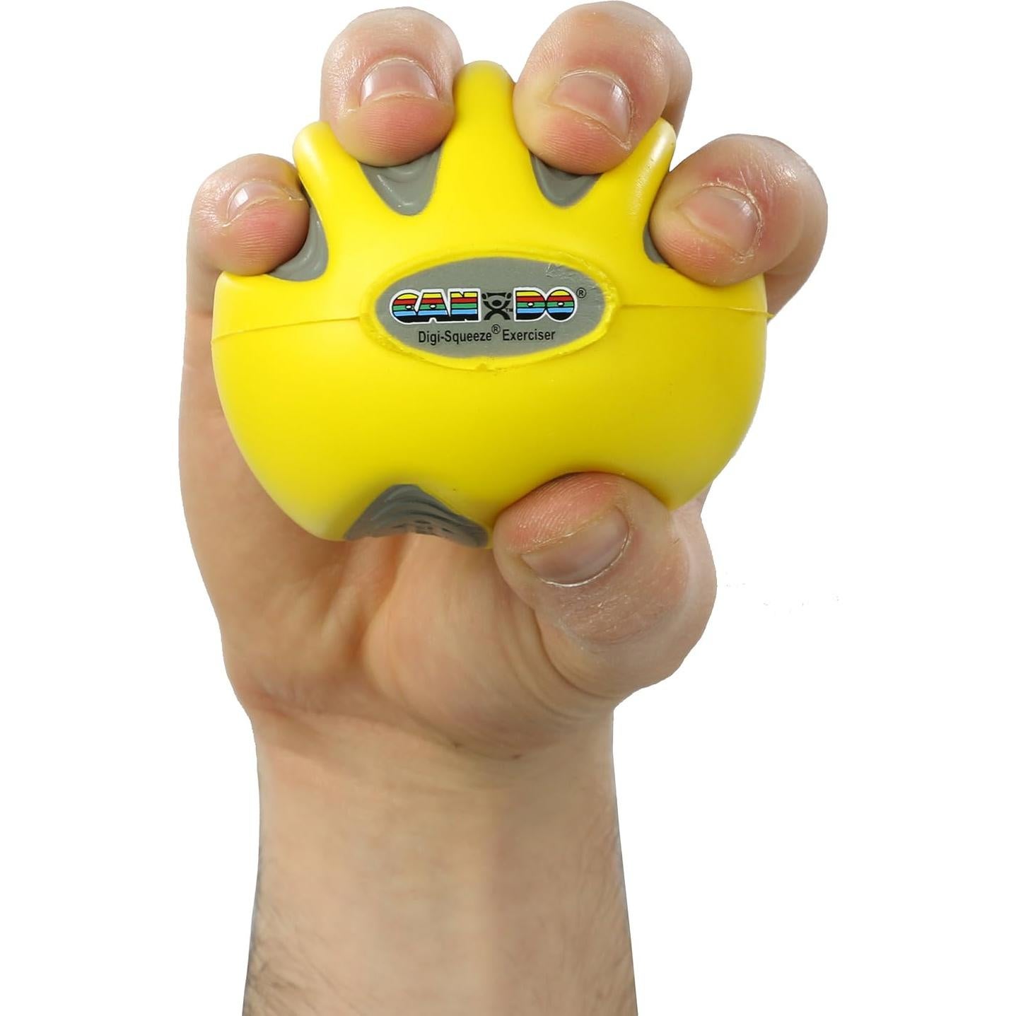 Ejercitador de Mano CanDo Digi-Squeeze Amarillo Medio