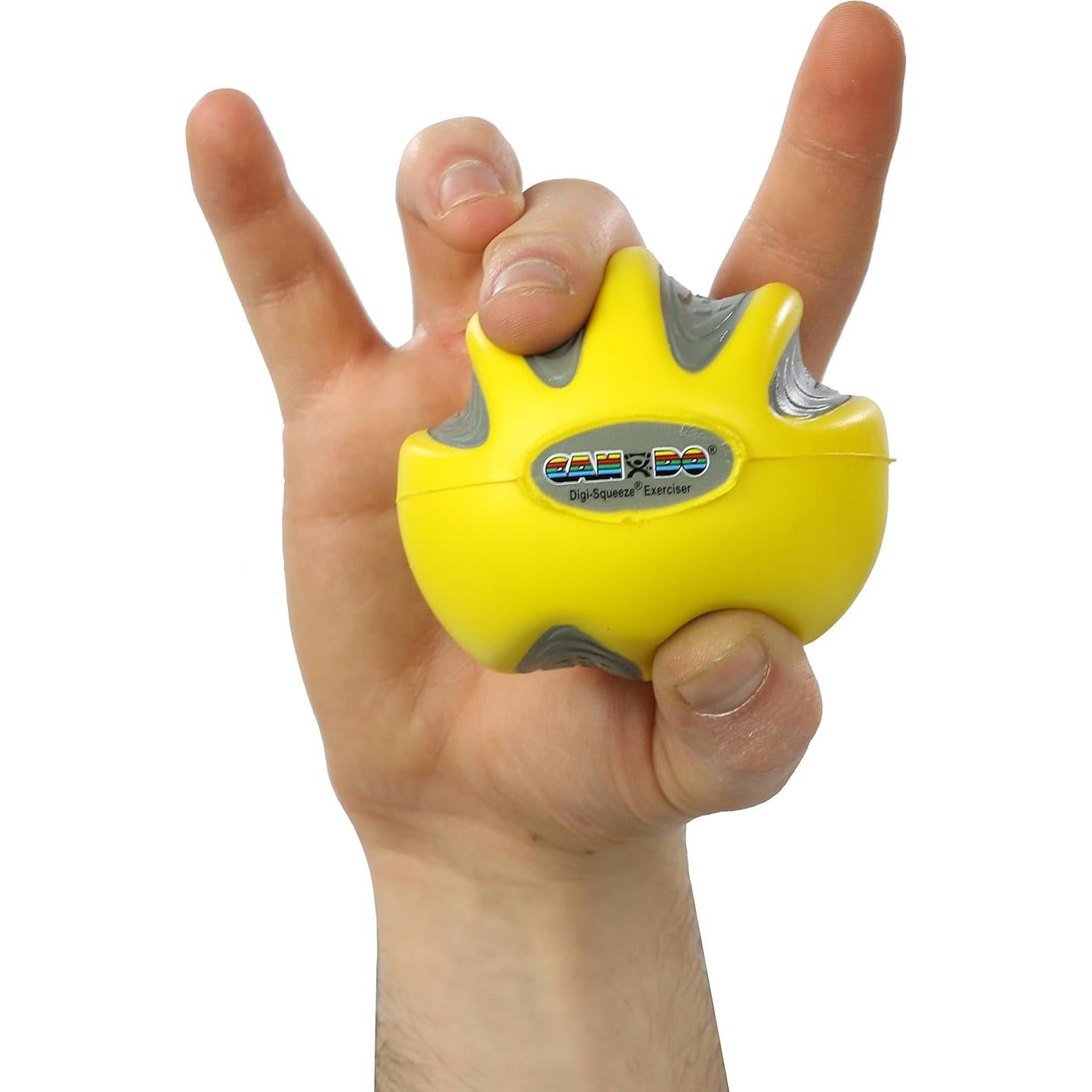 Ejercitador de Mano CanDo Digi-Squeeze Amarillo Medio