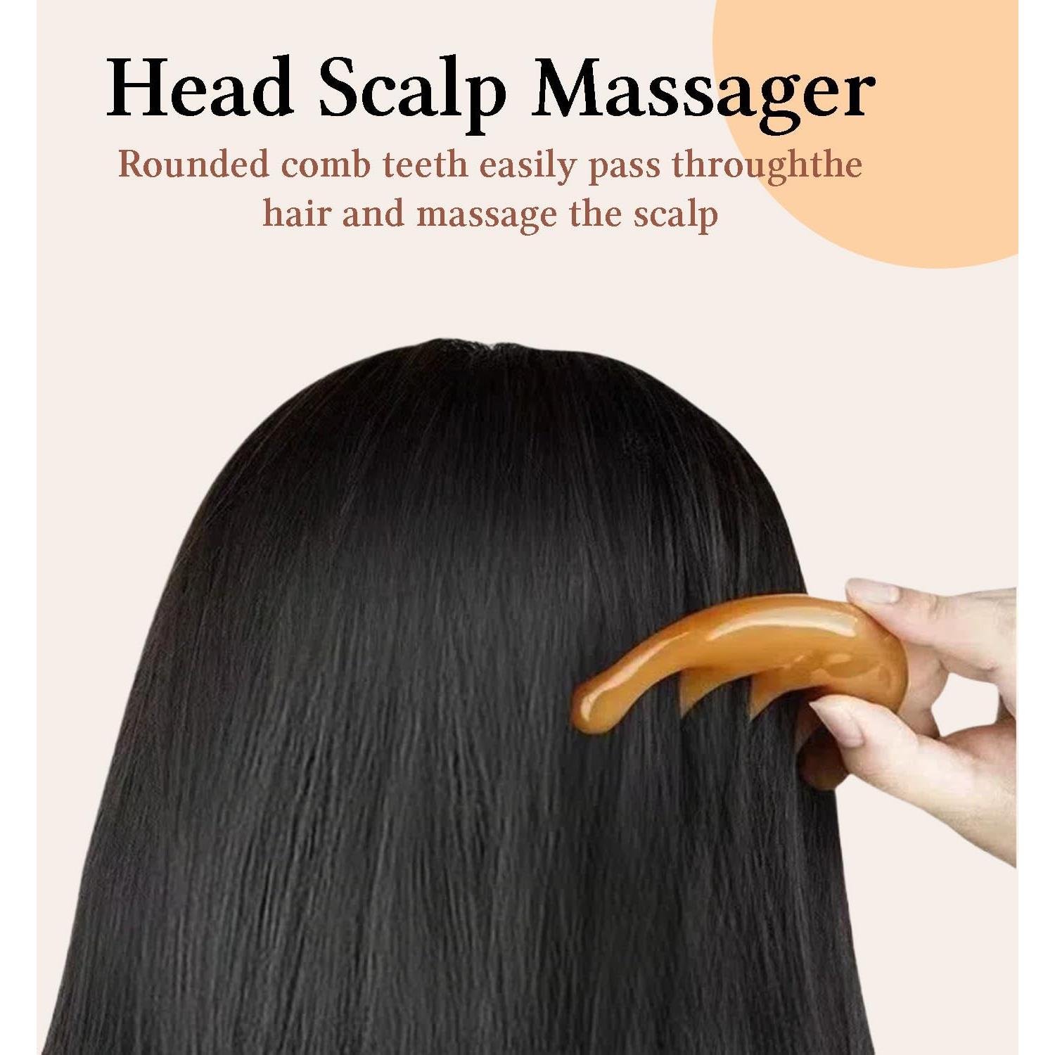 Masajeador de Cabeza GSHOW Peina de Resina Verde Portátil