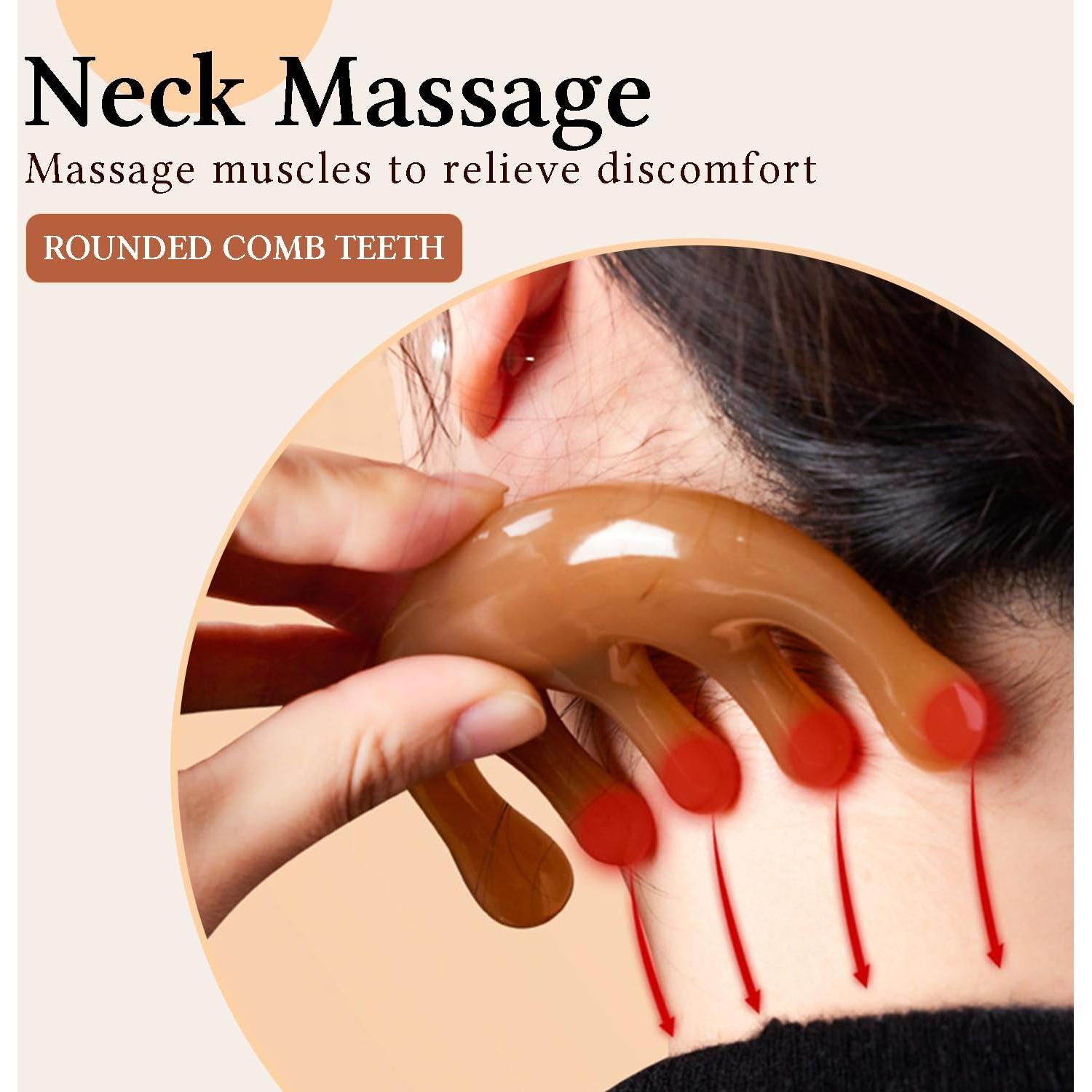 Masajeador de Cabeza GSHOW Peina de Resina Verde Portátil