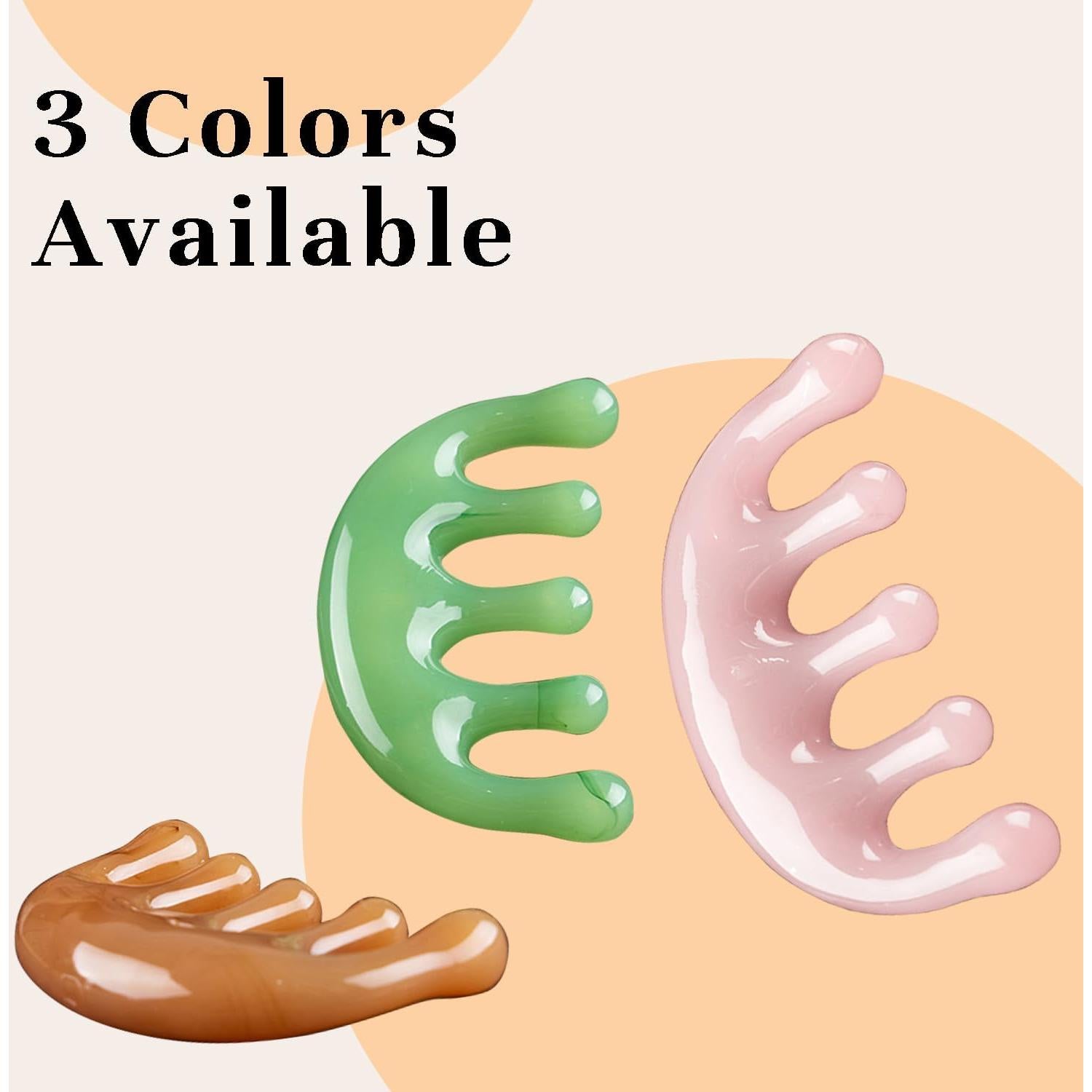 Masajeador de Cabeza GSHOW Peina de Resina Verde Portátil