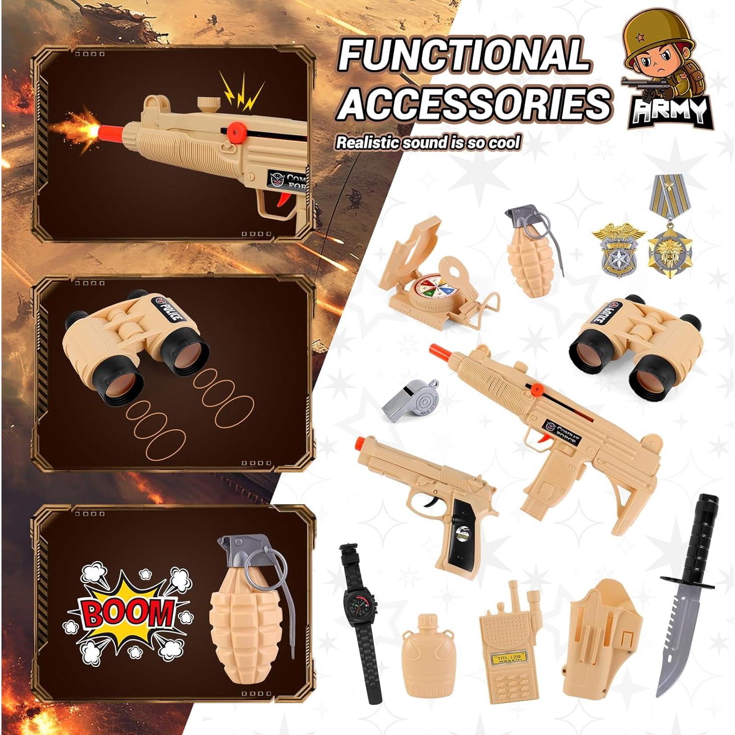 Disfraz de Ejército para Niños AO - Soldado Militar con Accesorios