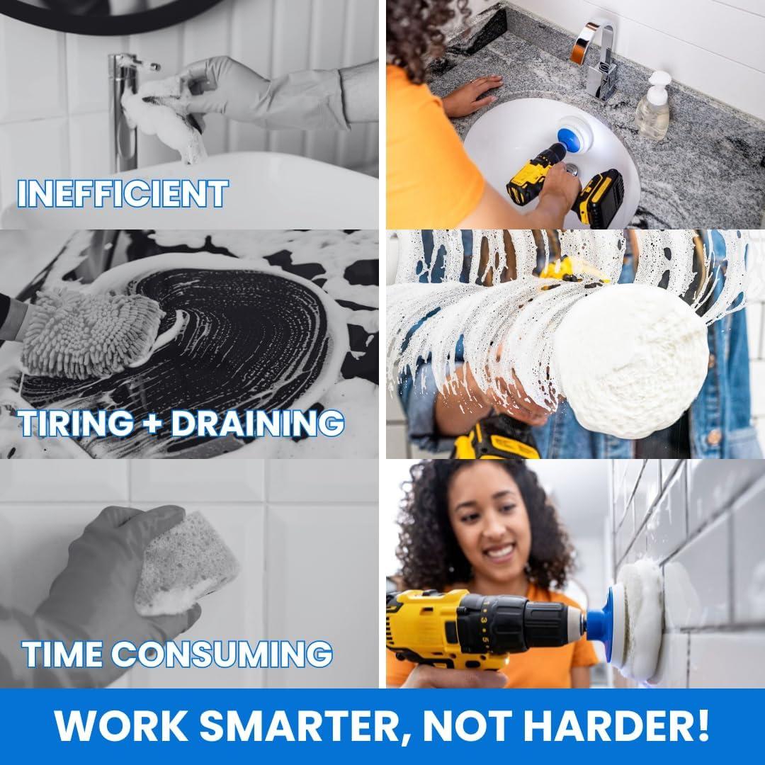 Juego de 7 Cepillos de Taladro RotoScrub para Limpieza