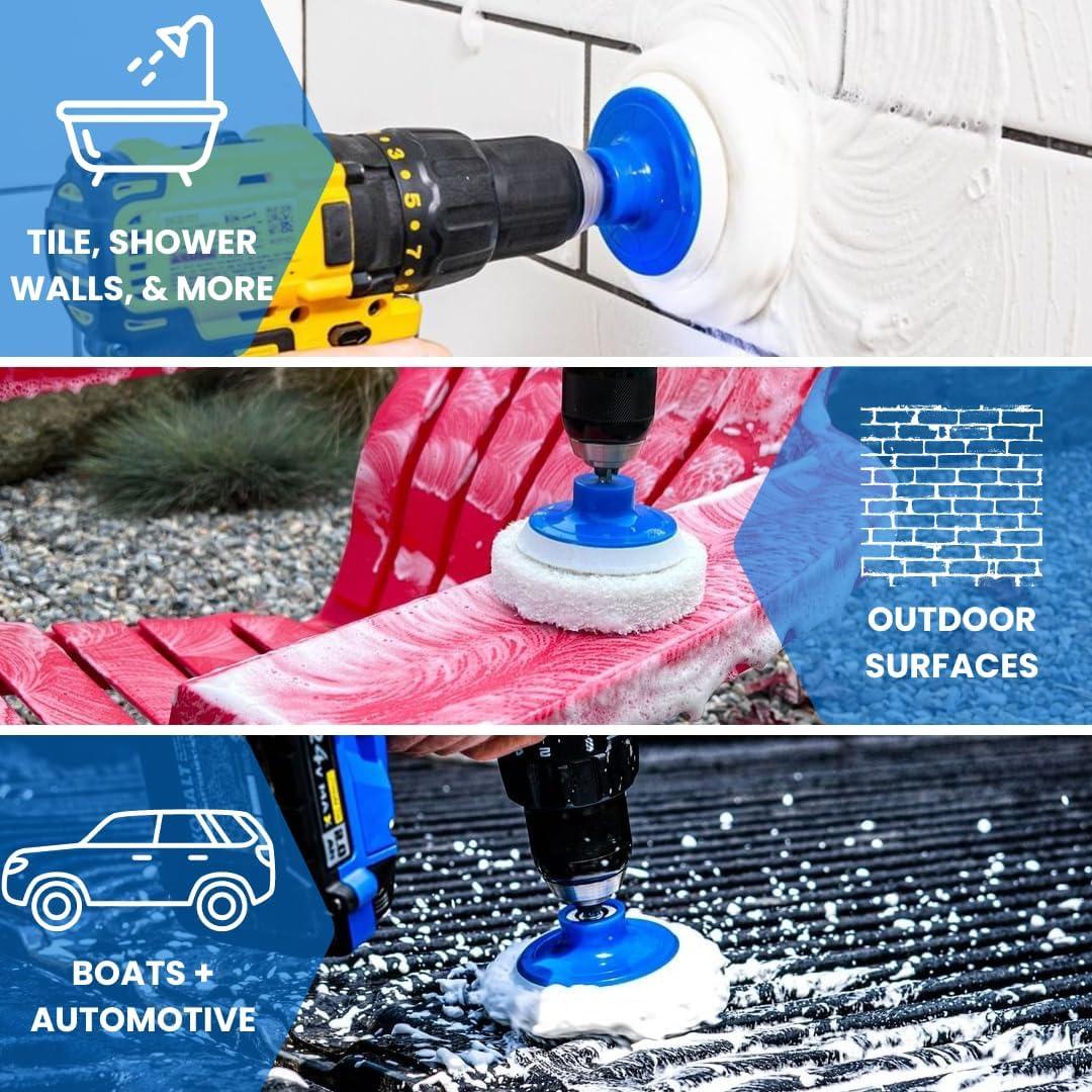 Juego de 7 Cepillos de Taladro RotoScrub para Limpieza