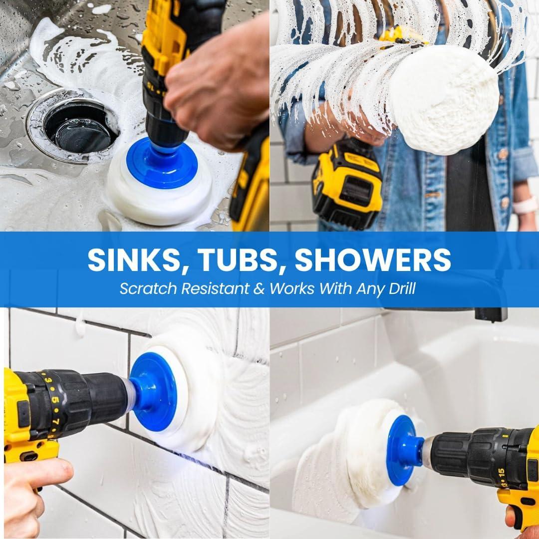 Juego de 7 Cepillos de Taladro RotoScrub para Limpieza