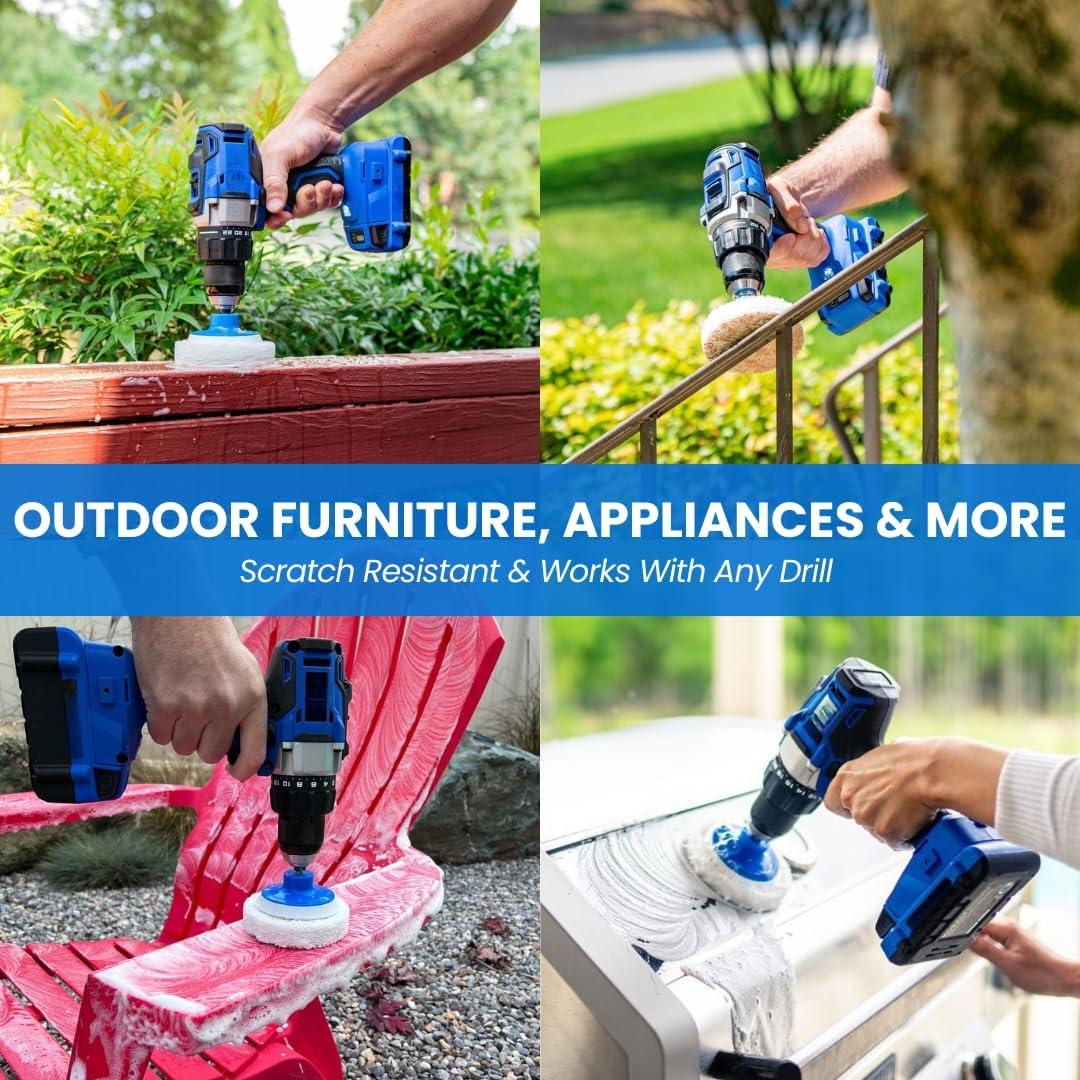 Juego de 7 Cepillos de Taladro RotoScrub para Limpieza