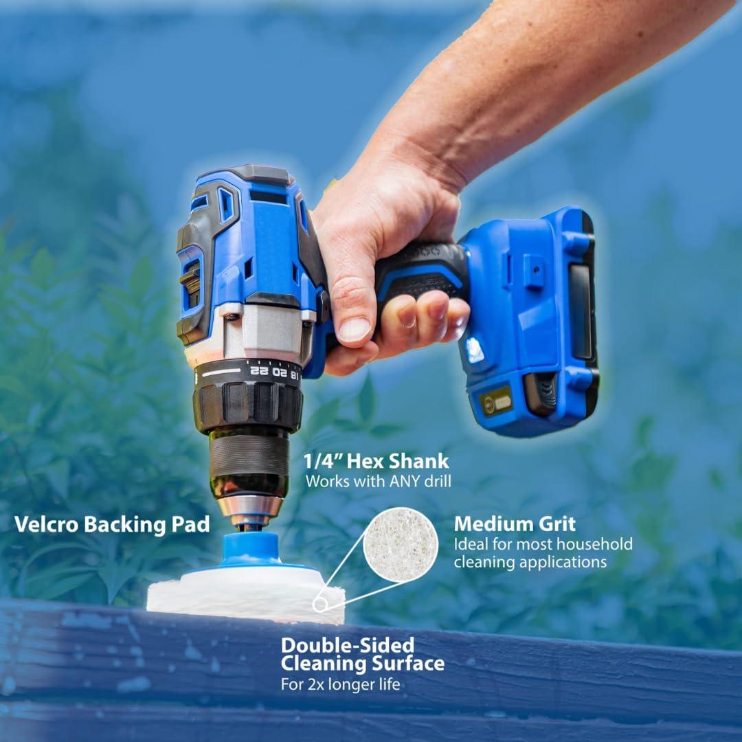 Juego de 7 Cepillos de Taladro RotoScrub para Limpieza