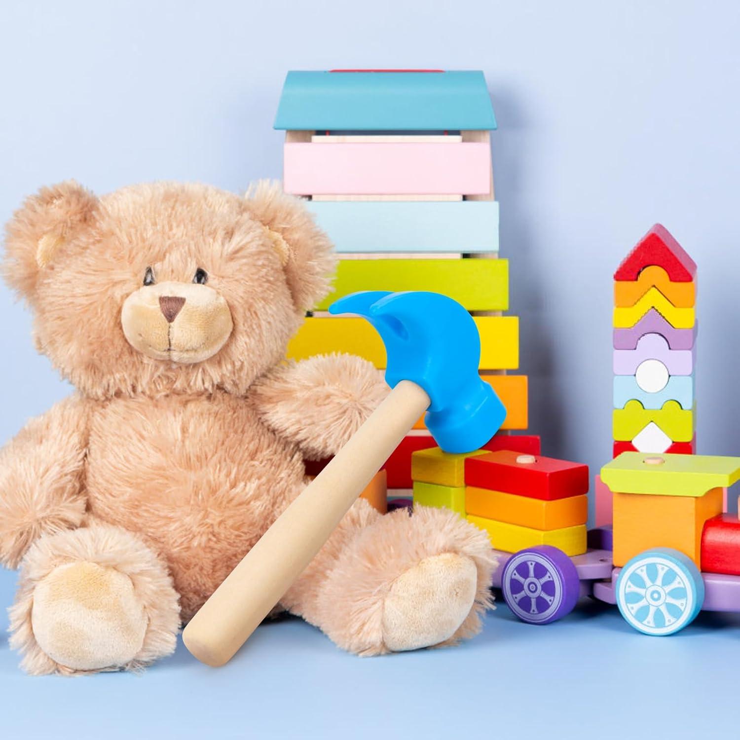 Martillo de Madera Fowecelt Azul - Juguete Educativo para Niños