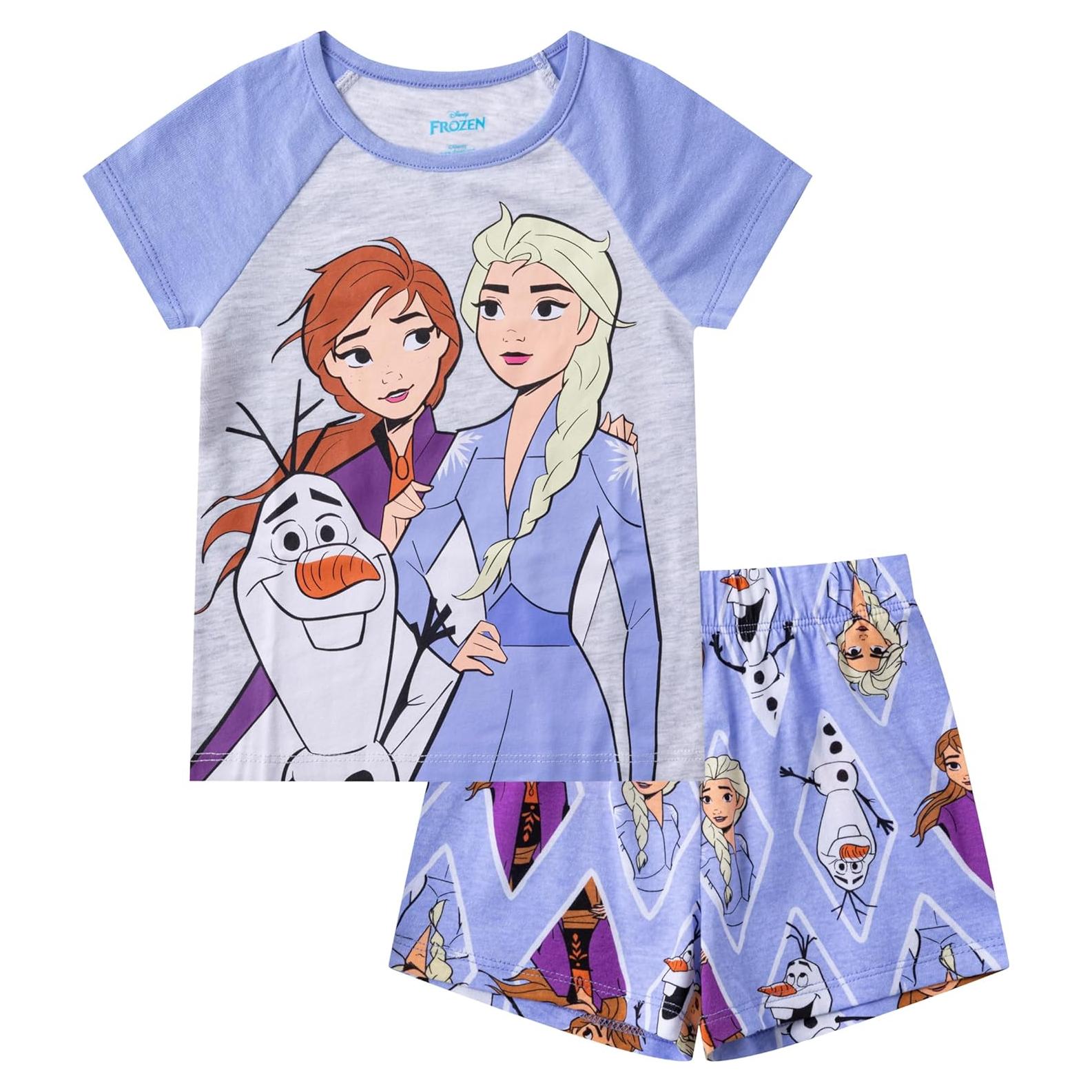 Conjunto de camiseta y pantalones cortos Disney Frozen 2T
