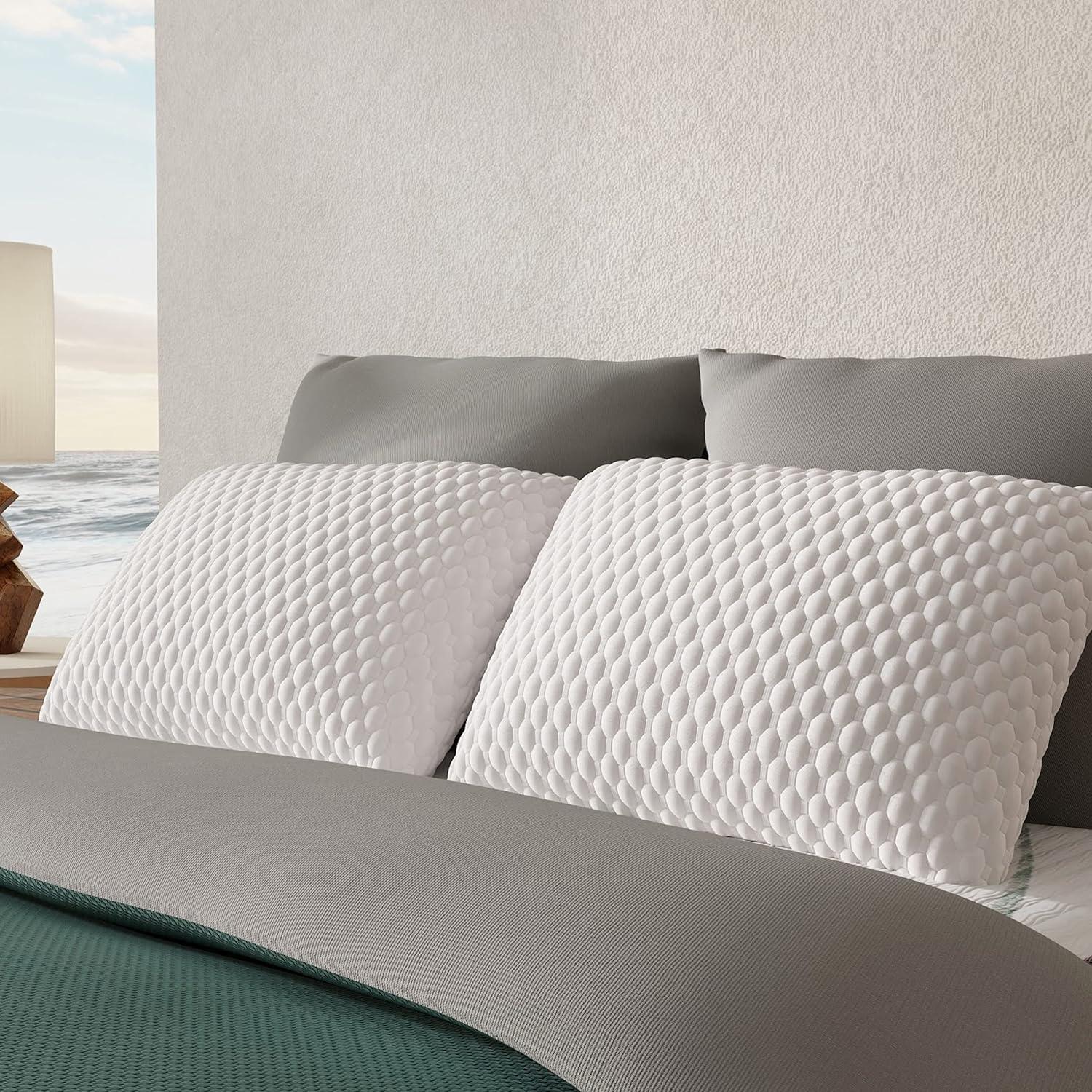 Almohada ZenCloud Ergo-Pedic King Ajustable con Gel de Cáñamo