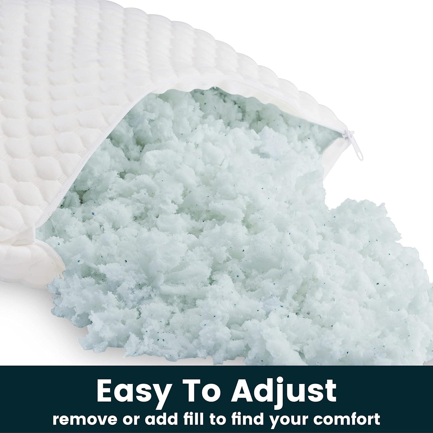 Almohada ZenCloud Ergo-Pedic King Ajustable con Gel de Cáñamo