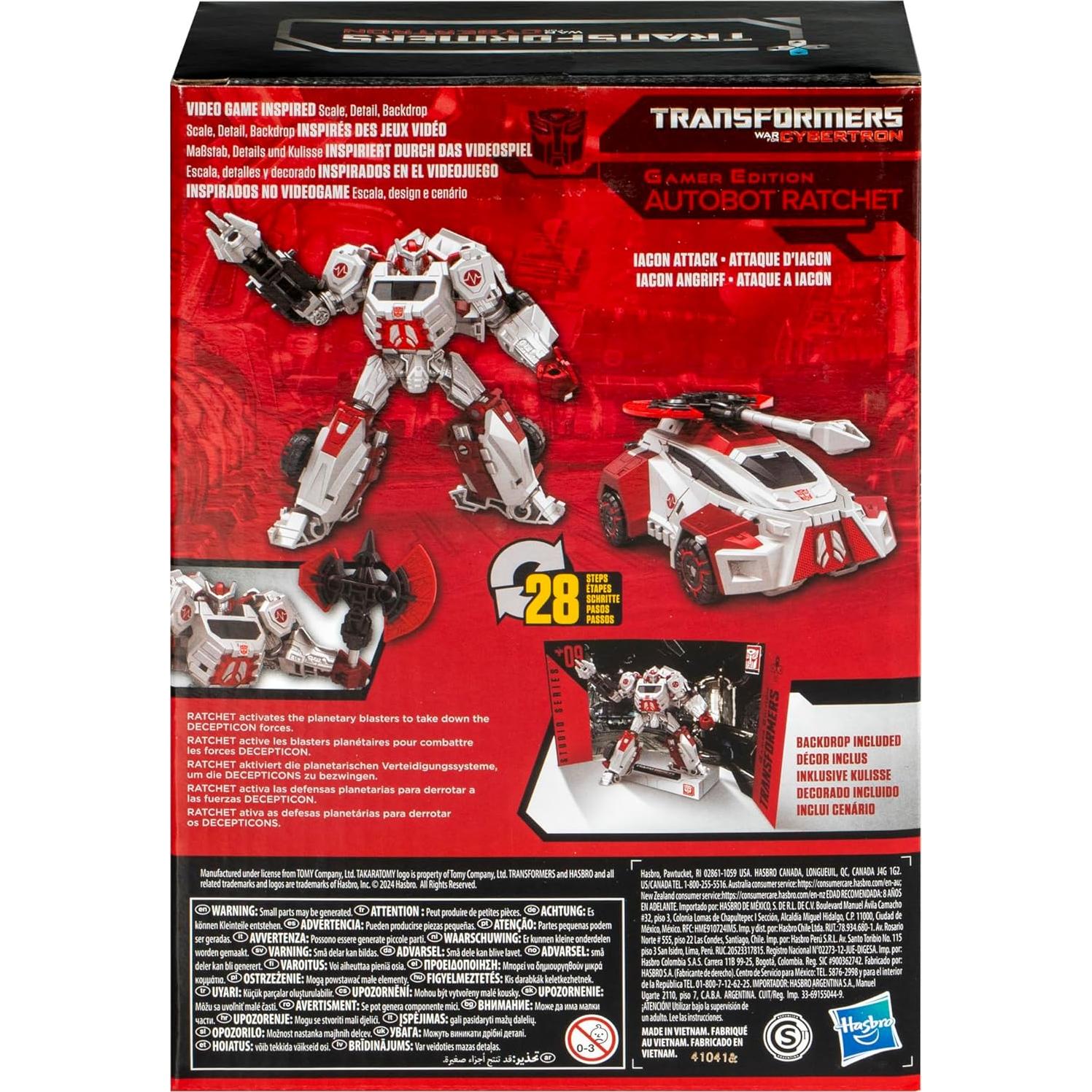 Transformers Juguete Ratchet Edición Gamer 16.5 cm Hasbro