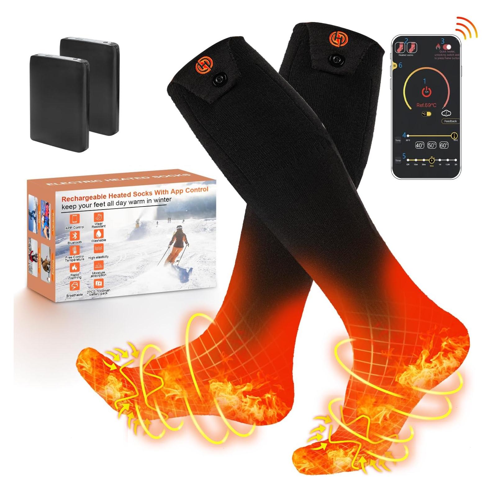 Calcetines Calentados Eléctricos JUGEVI HS24 Unisex 7000mAh