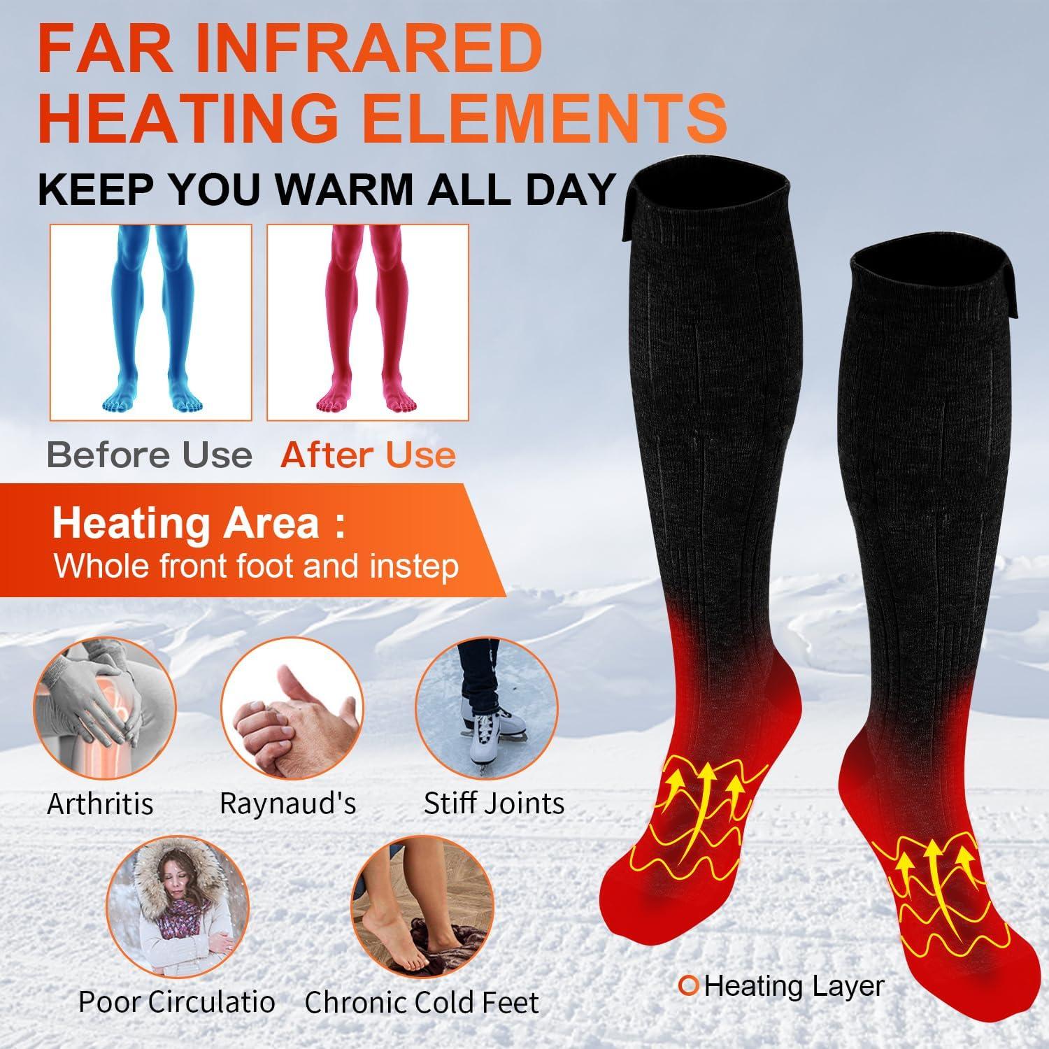 Calcetines Calentados Eléctricos JUGEVI HS24 Unisex 7000mAh