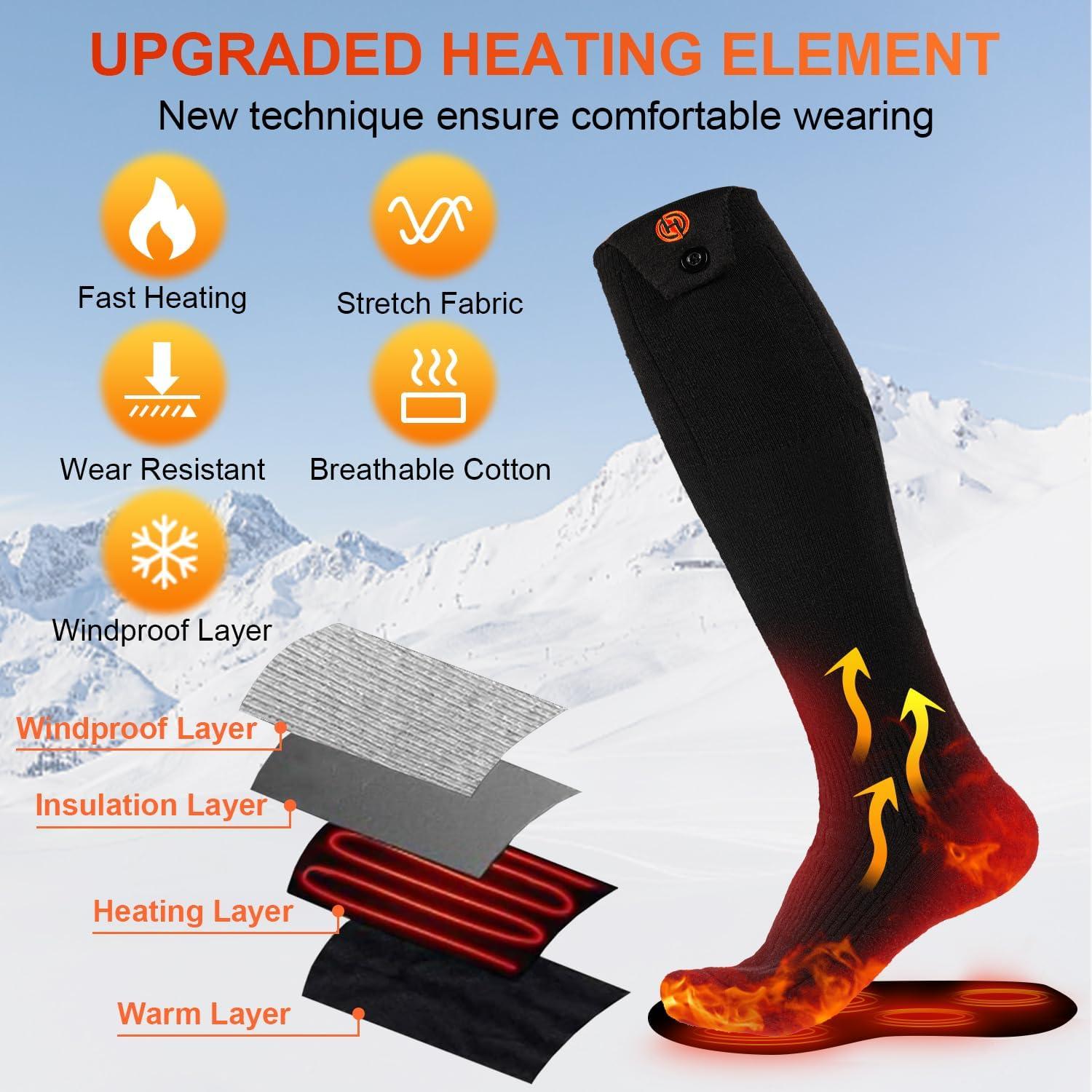 Calcetines Calentados Eléctricos JUGEVI HS24 Unisex 7000mAh