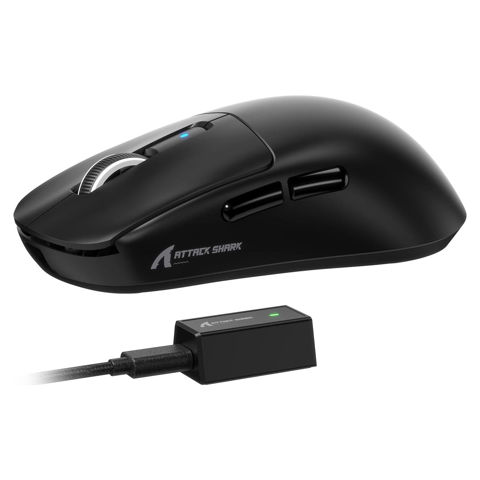 Ratón Gaming Inalámbrico Attack Shark R6 39g, 42000 DPI