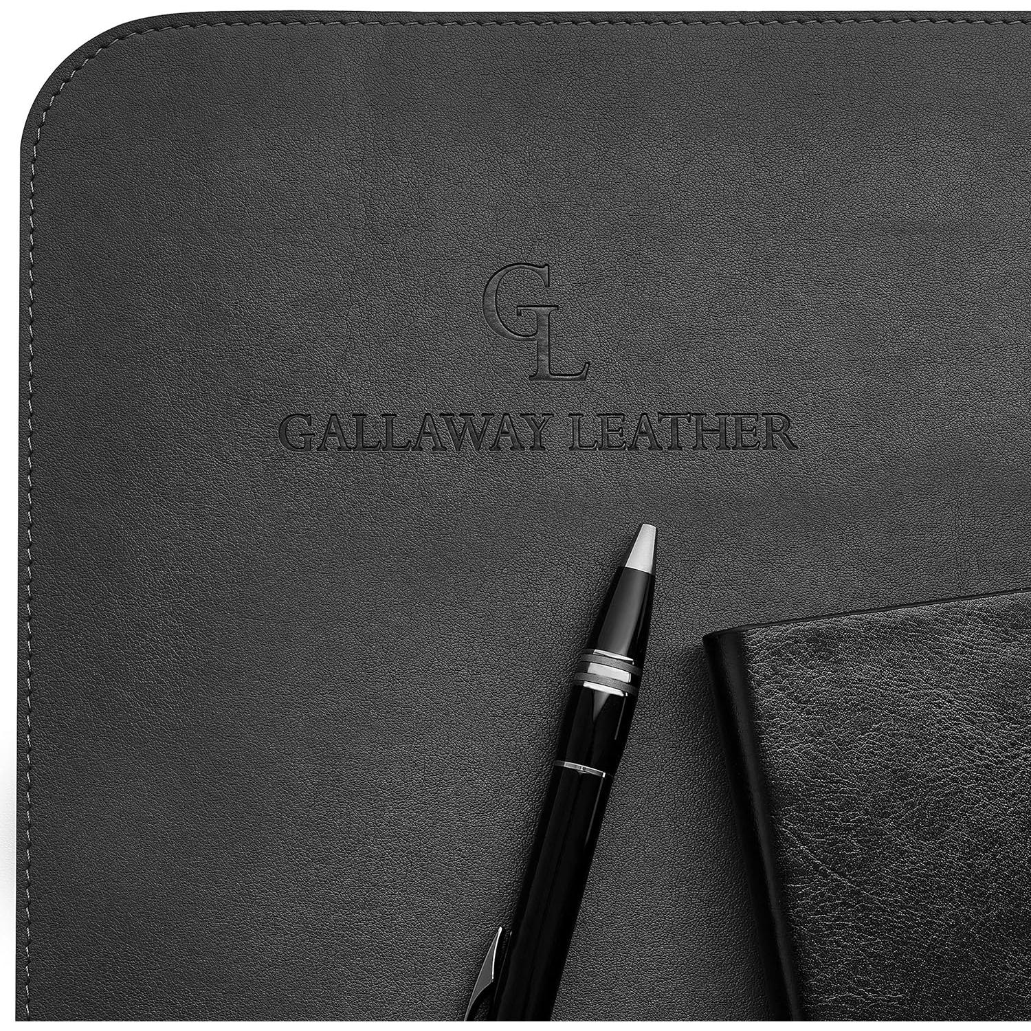 Almohadilla para Escritorio de Cuero GALLAWAY Grande 91.4x43.2cm Negro
