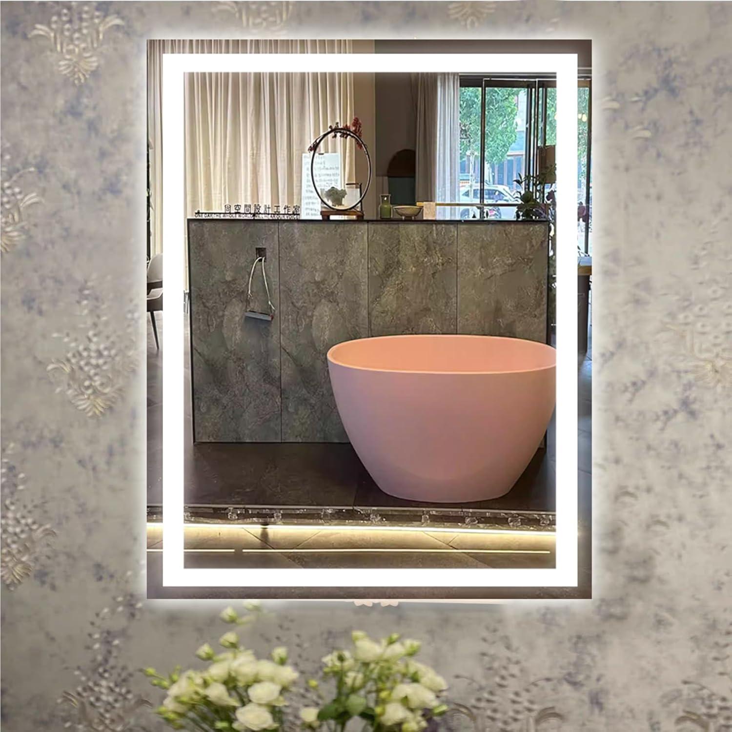 Espejo de Baño LED cxxsom 80x60 cm Anti-vaho Impermeable