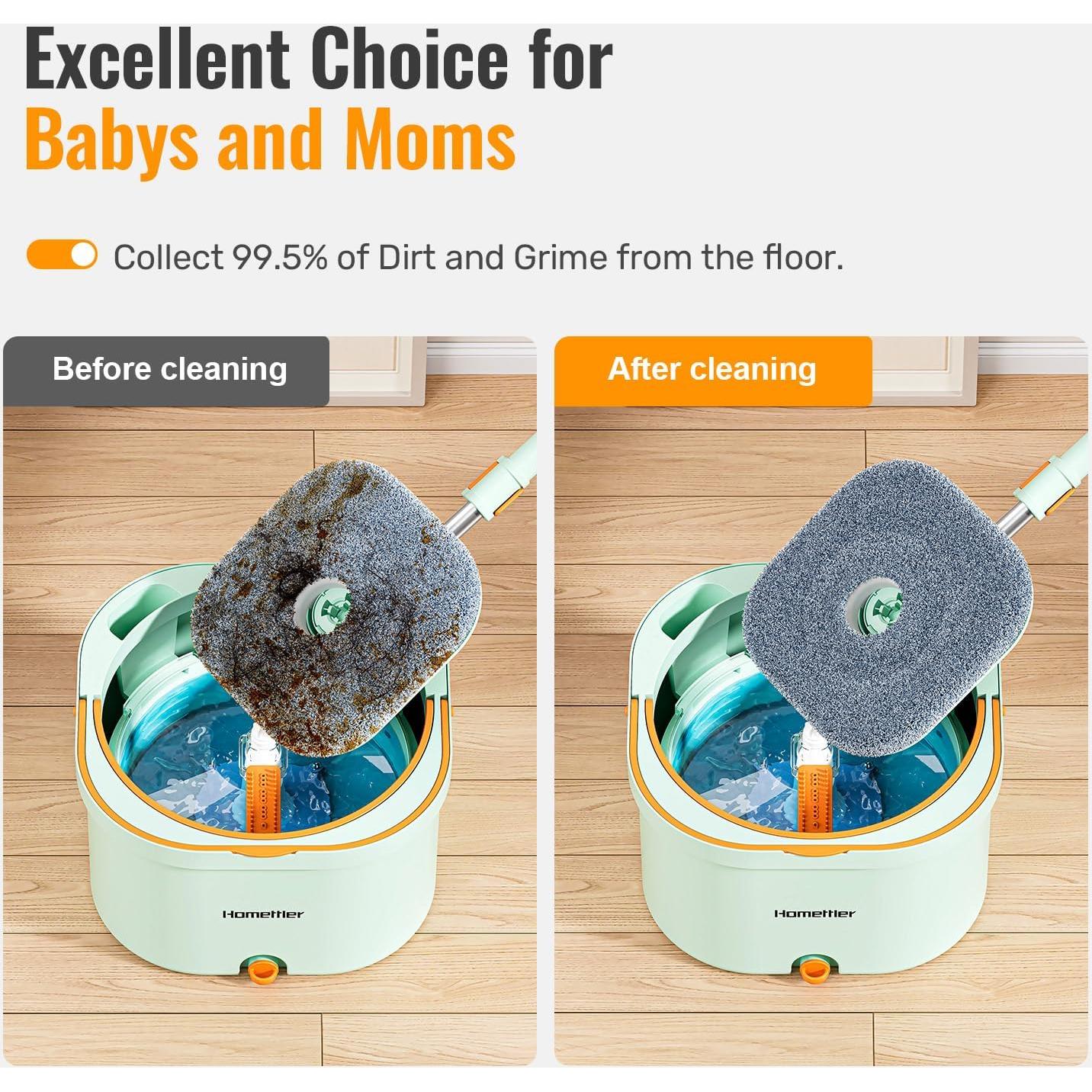 Juego de trapeador y cubo HoMettler KSD con 2 almohadillas